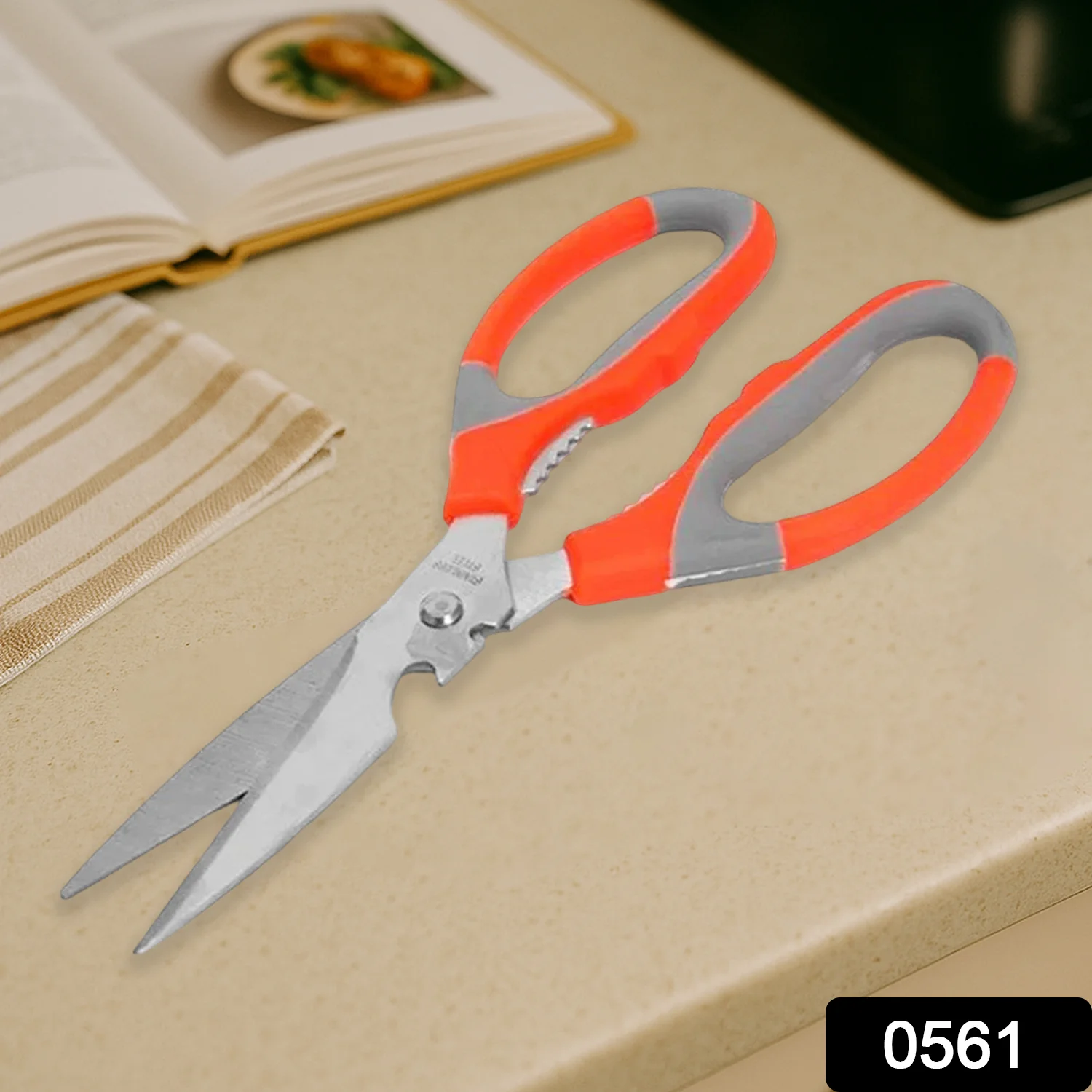 Multi-Function Kitchen Scissors for Veggies, Meat & Seafood with Bottle Opener - Image 2