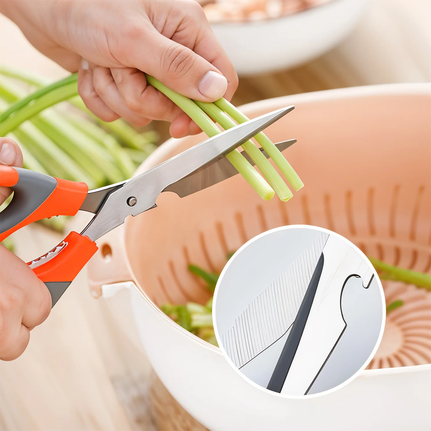 Multi-Function Kitchen Scissors for Veggies, Meat & Seafood with Bottle Opener - Image 3