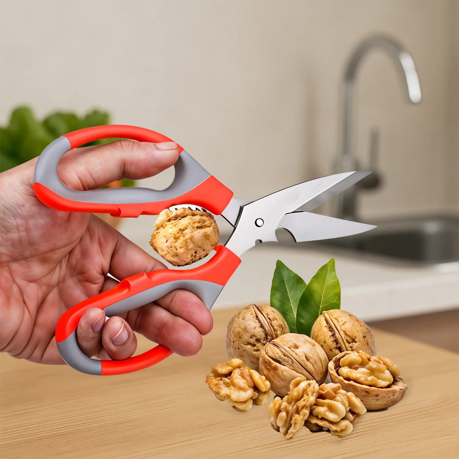 Multi-Function Kitchen Scissors for Veggies, Meat & Seafood with Bottle Opener - Image 5