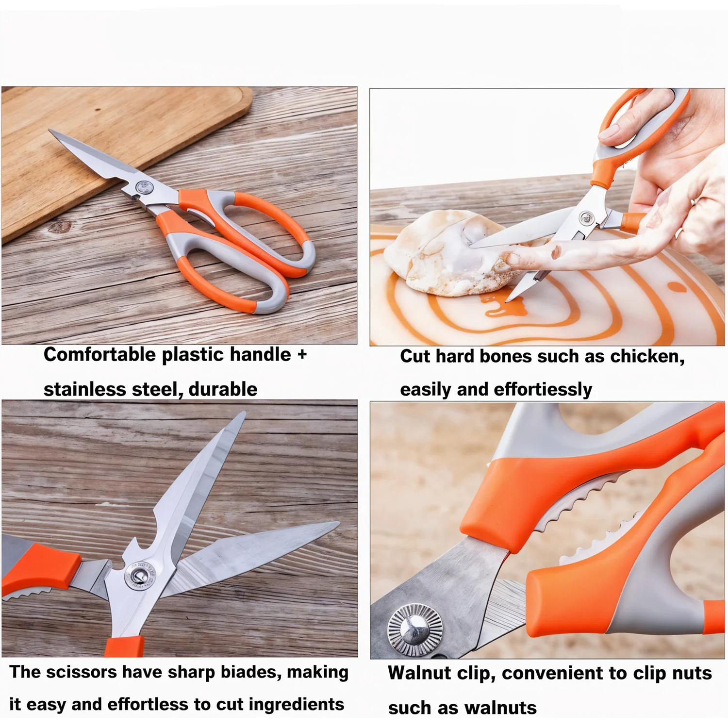 Multi-Function Kitchen Scissors for Veggies, Meat & Seafood with Bottle Opener - Image 7