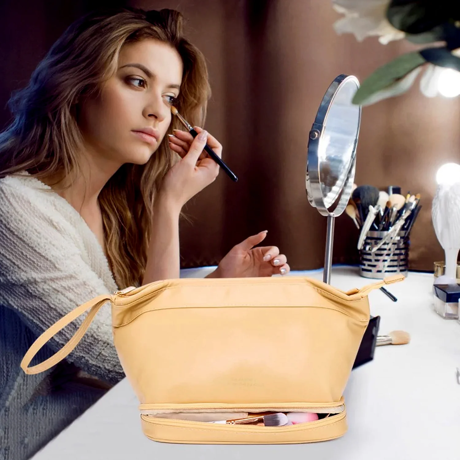 Spacious Cosmetic & Makeup Storage Bag (1 Pc) - Image 7