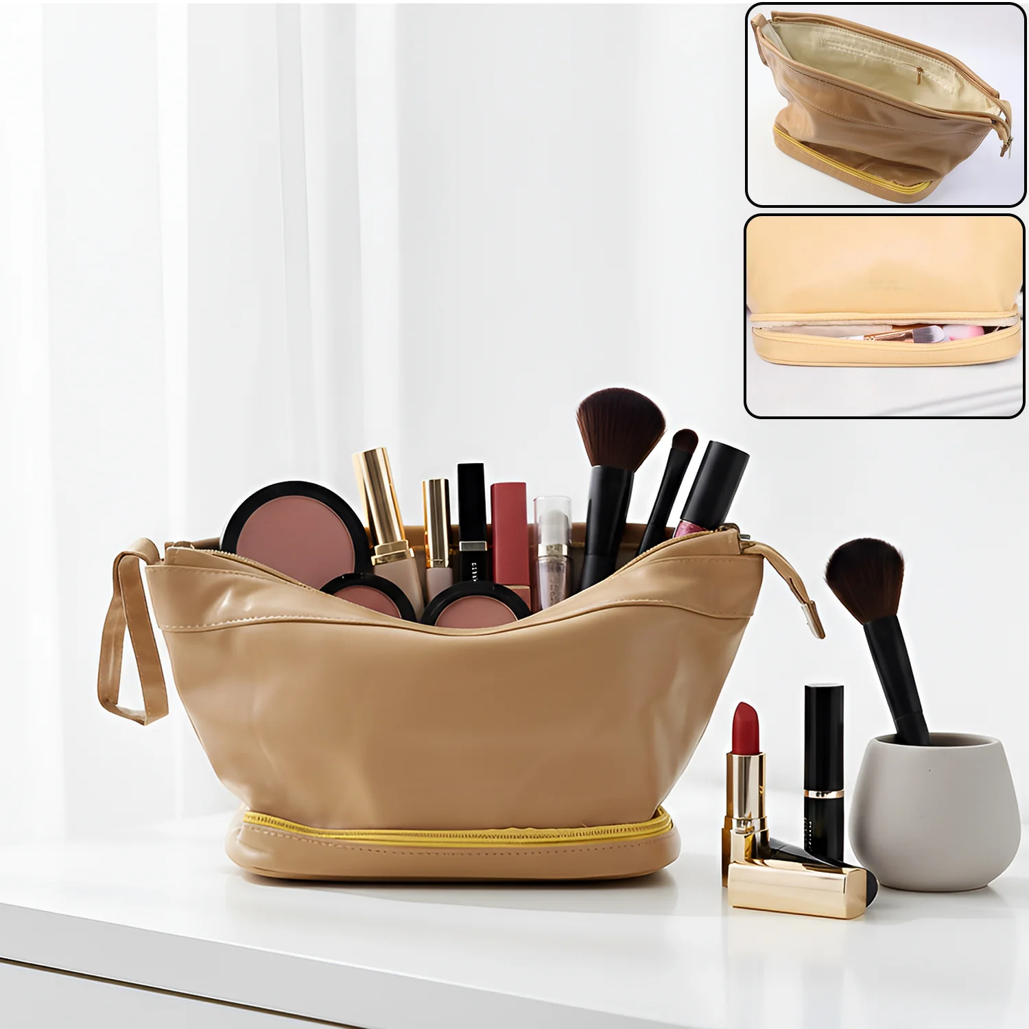 Spacious Cosmetic & Makeup Storage Bag (1 Pc) - Image 8