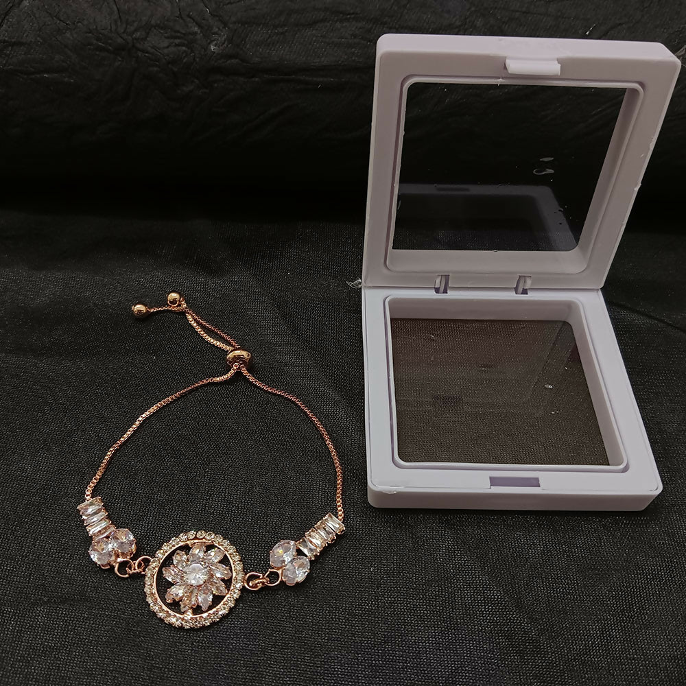 Sparkling AD Floral Design Bracelet For party wear - Image 3