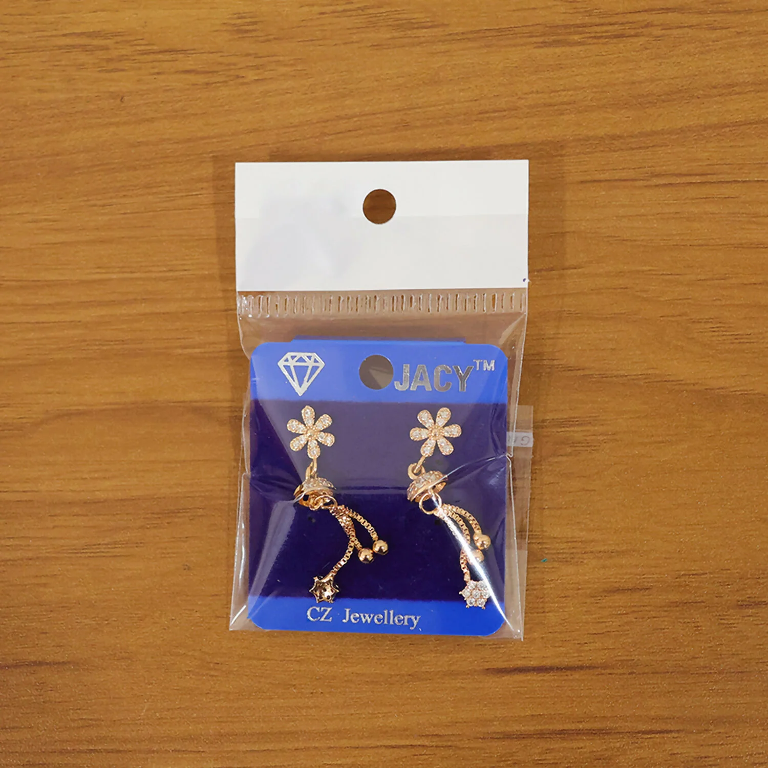 Sparkling Starburst Drop Earrings – Rose Gold Floral Dangles - Image 6