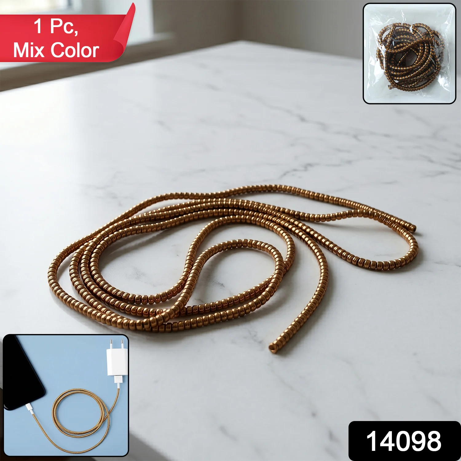 Spiral Cable Protector Sleeve (1 Pc / Mix Color) - Image 2