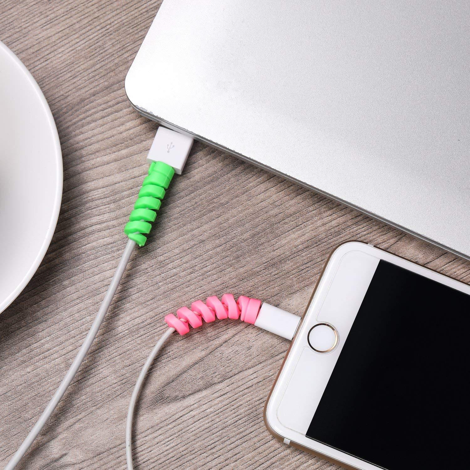 Spiral Charger Spring Cable Protector Data Cable Saver (Pack of 4) - Image 10