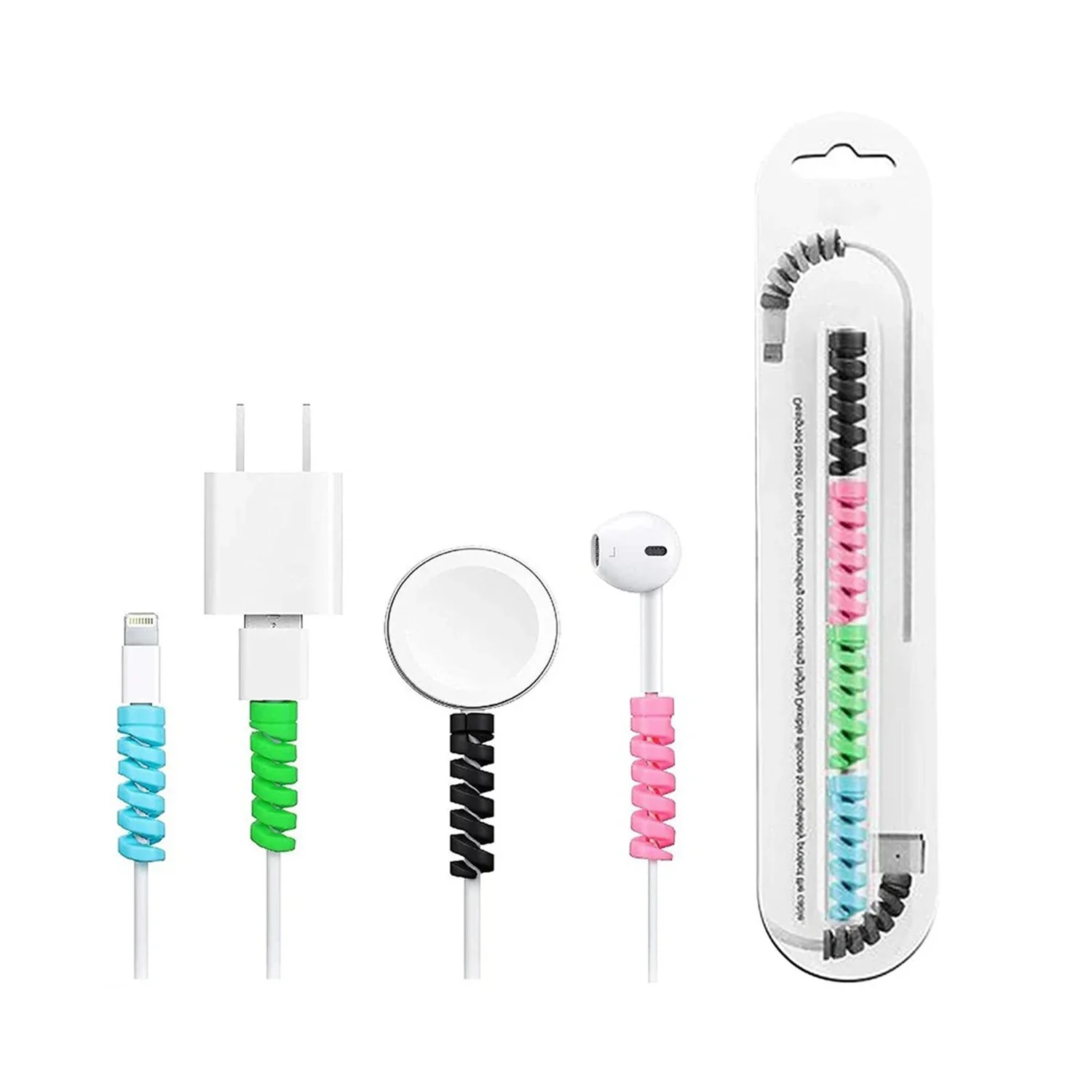 Spiral Charger Spring Cable Protector Data Cable Saver (Pack of 4) - Image 11