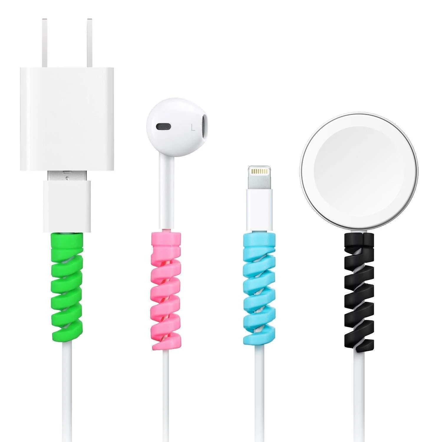 Spiral Charger Spring Cable Protector Data Cable Saver (Pack of 4) - Image 12