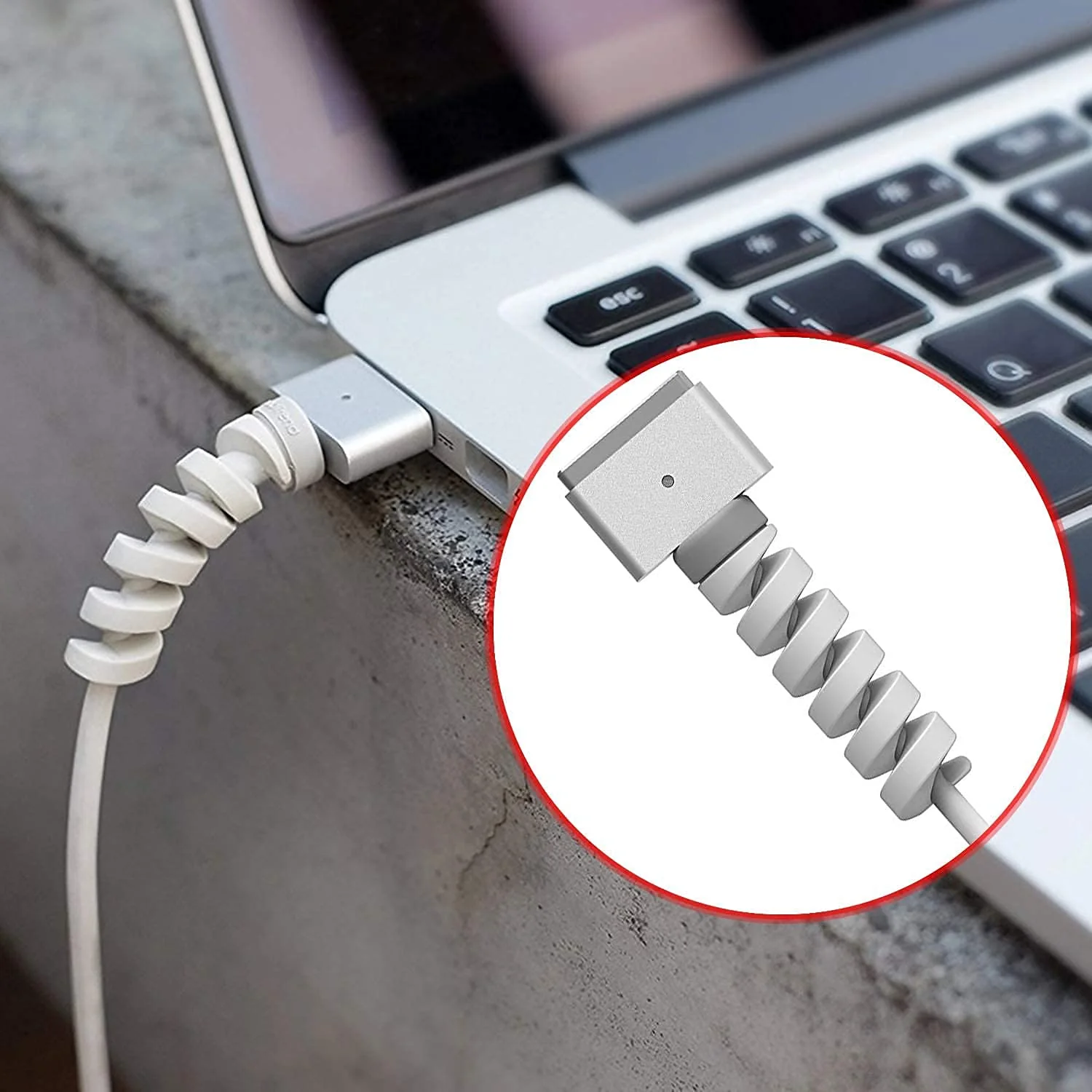 Spiral Charger Spring Cable Protector Data Cable Saver (Pack of 4) - Image 5