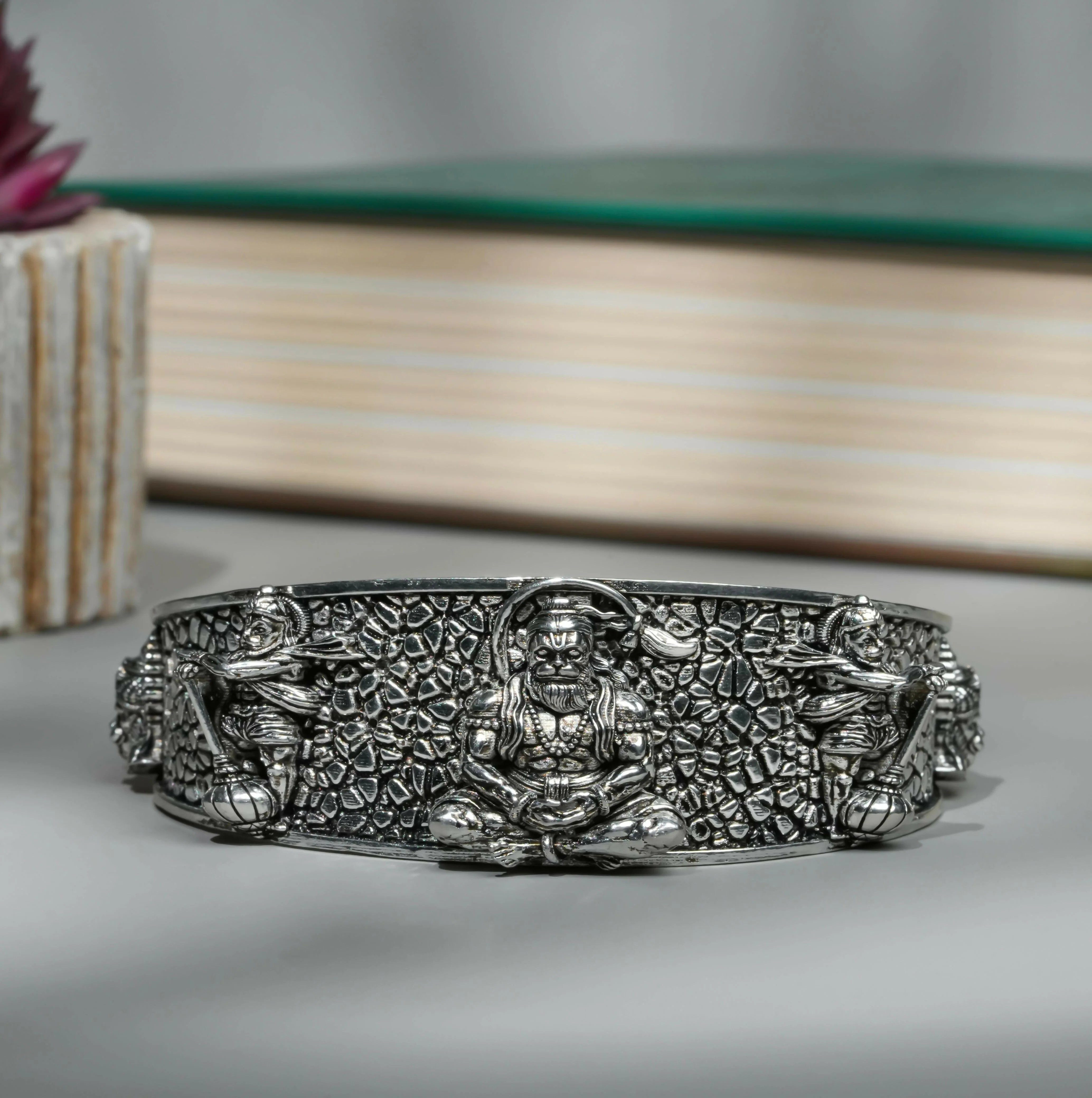 Spiritual Hanumanji Rakshak Kada Metal Bracelet