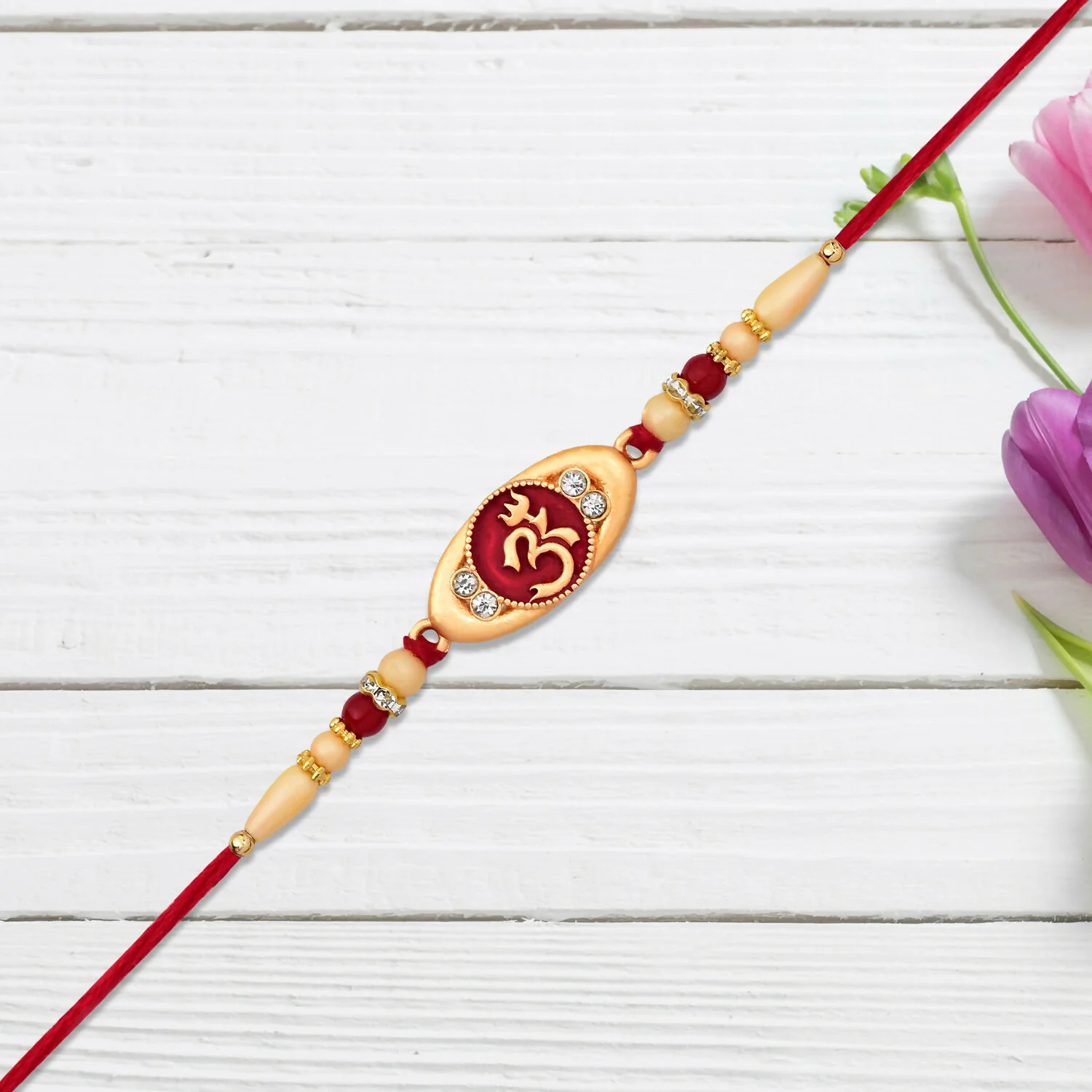 Spiritual Om Design Rakhi for Brother - Image 3