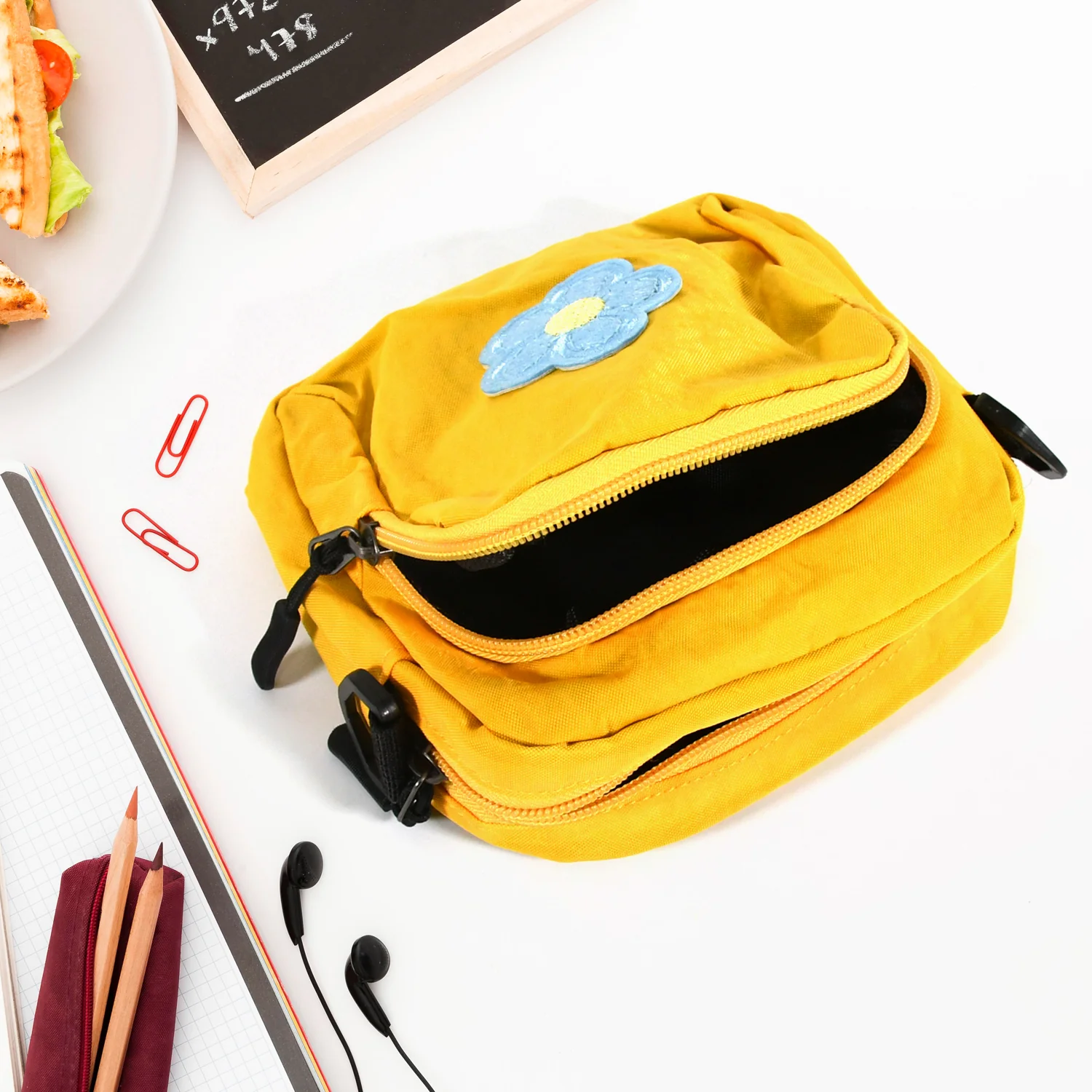 Solid Color Shoulder Crossbody Bag – Trendy Small Square Bag for Students - Image 4