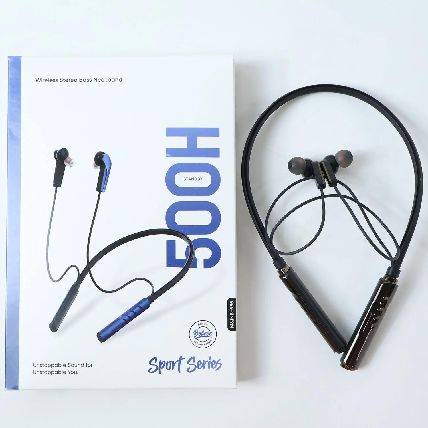 Sport Series Wireless Stereo Bass Neckband Earphones, Neck band (1 Pc) - Image 7