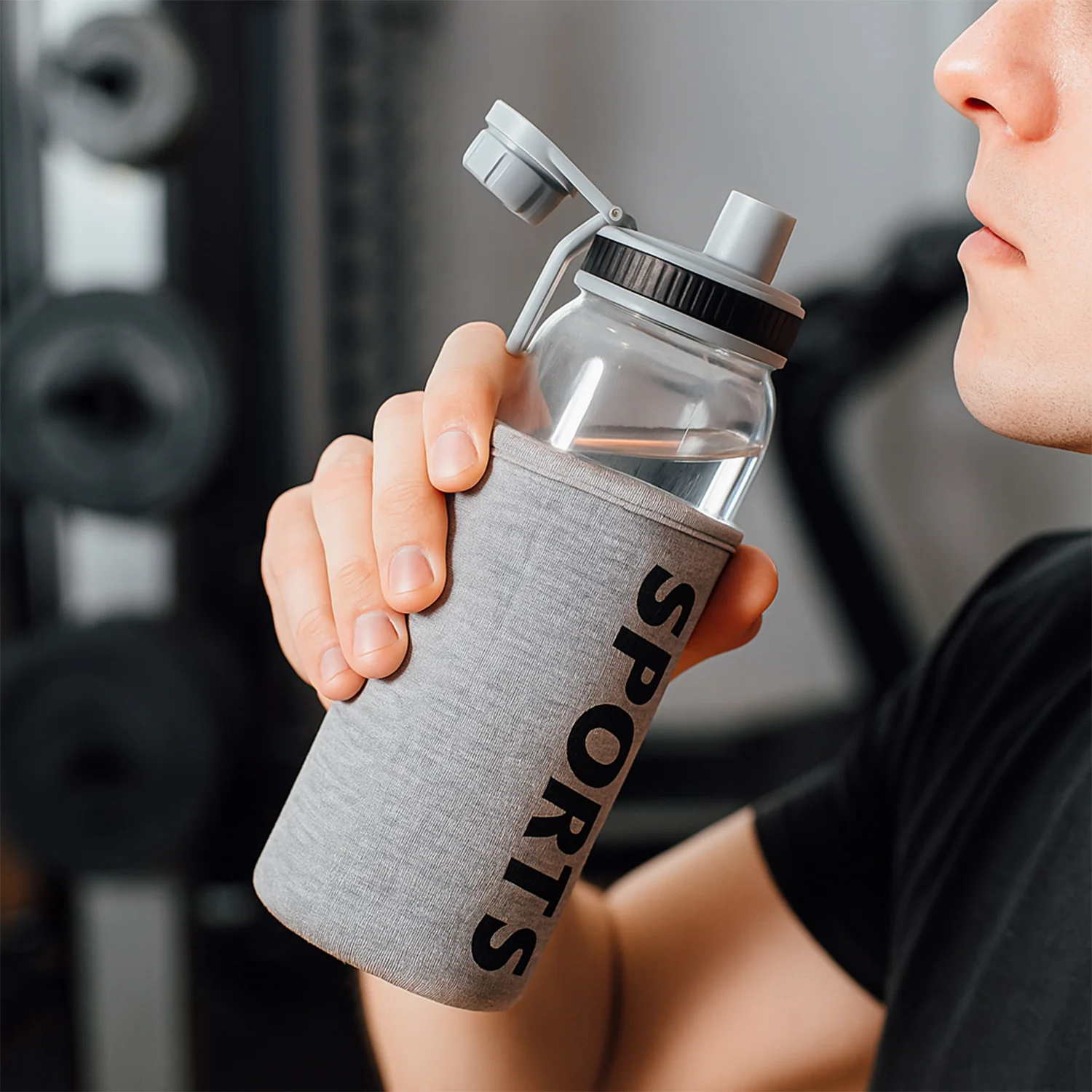 Sports Water Bottle with Protective Sleeve - (1 Pc / 700 ML) - Image 3