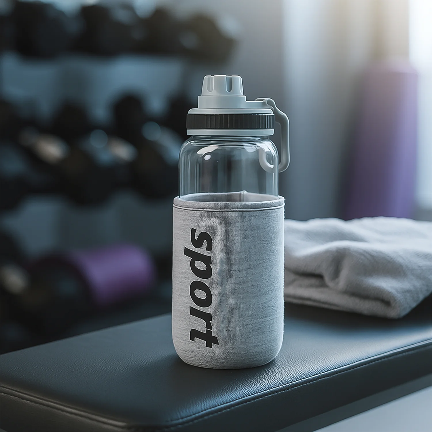 Sports Water Bottle with Protective Sleeve - (1 Pc / 700 ML) - Image 4