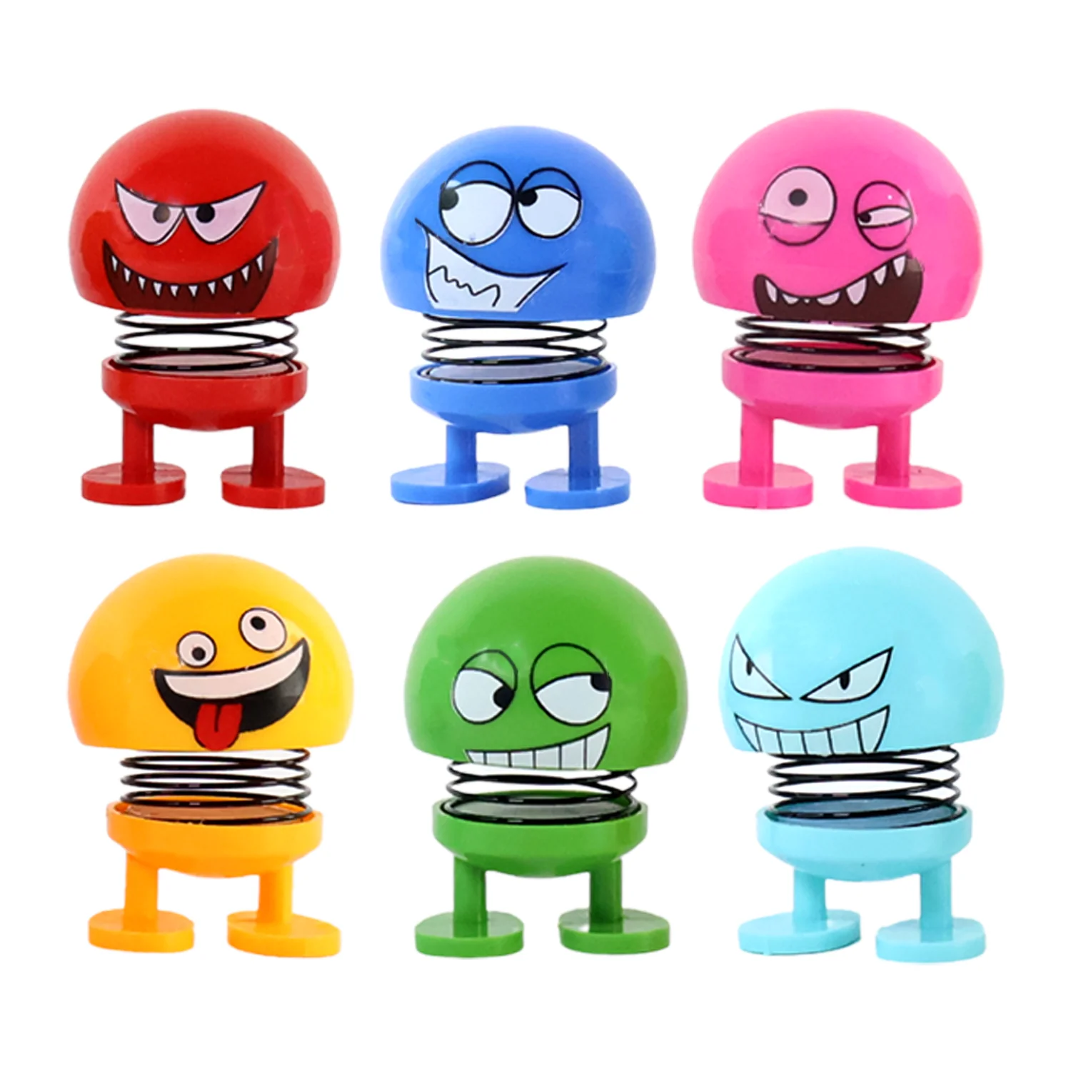 Spring Emoji Bobble Head Dolls - (6 Pc Set) - Image 5