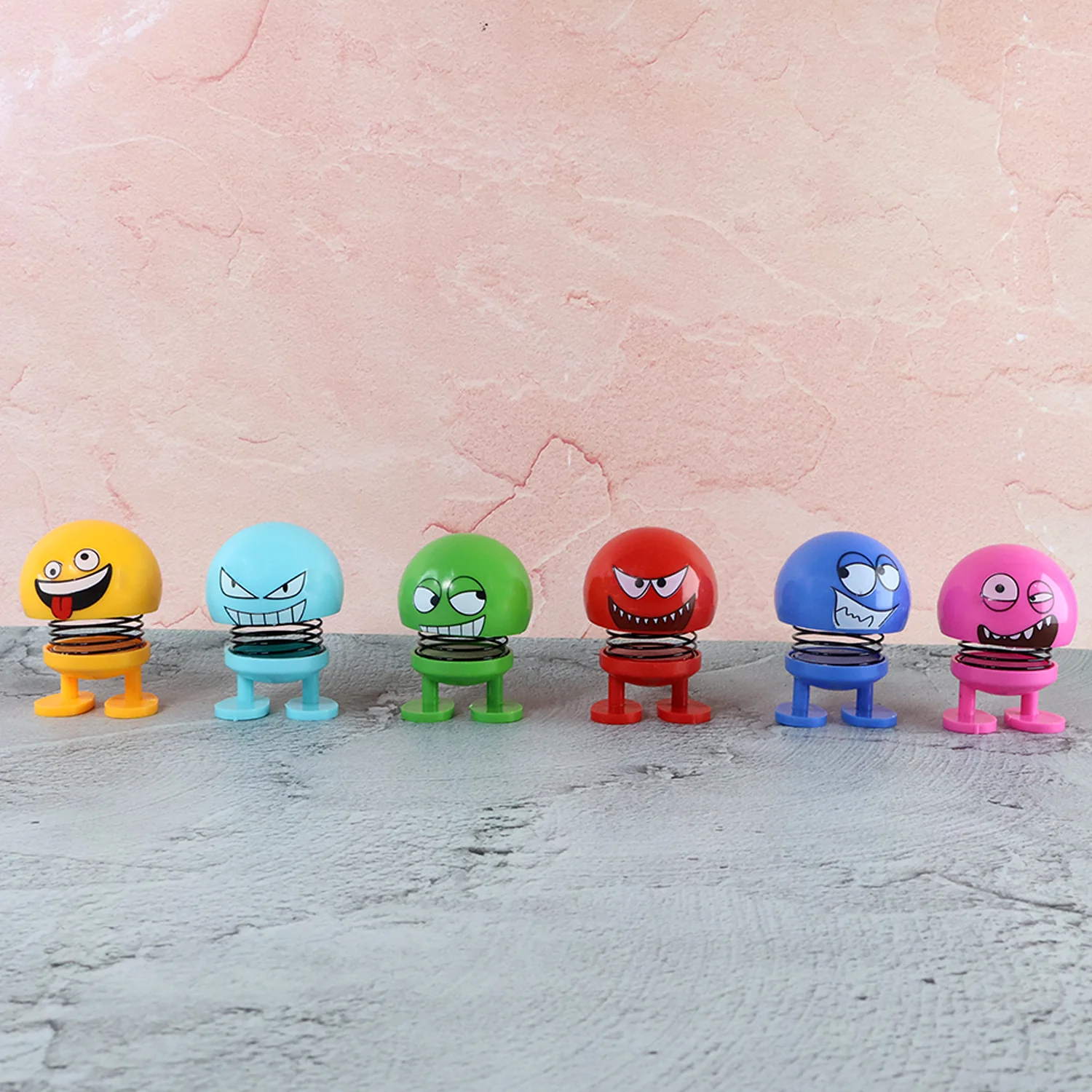 Spring Emoji Bobble Head Dolls - (6 Pc Set) - Image 6