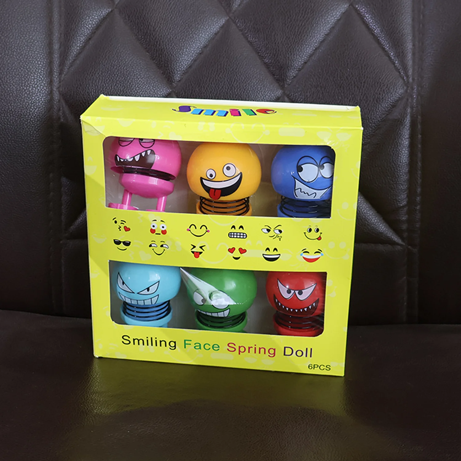 Spring Emoji Bobble Head Dolls - (6 Pc Set) - Image 8