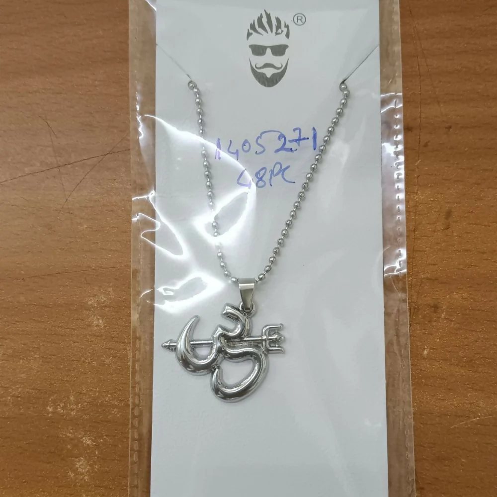 Sprititual Om and trishul Chain Pendnet - Image 3