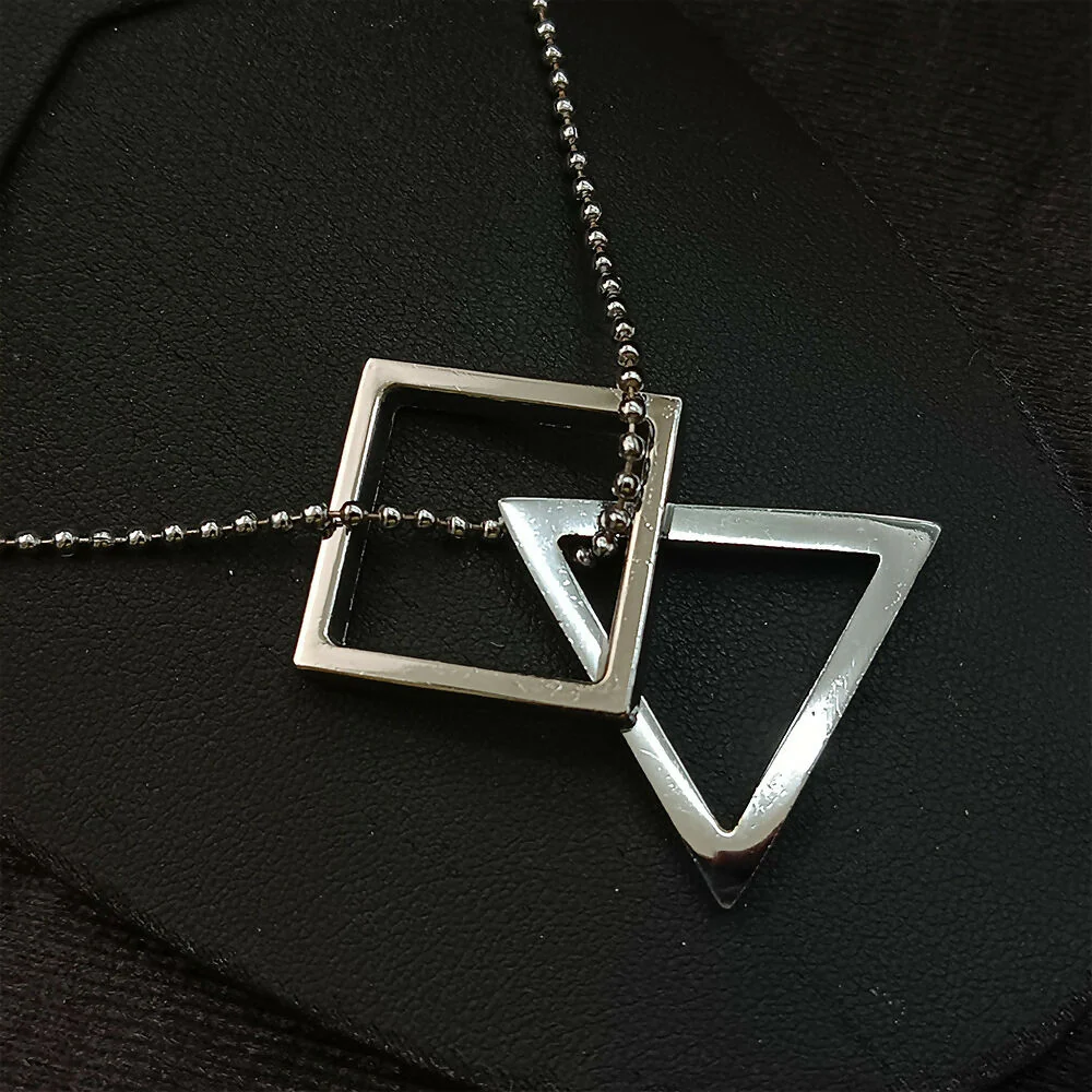 Square And Triangle Chain Pendant For Men - Image 2