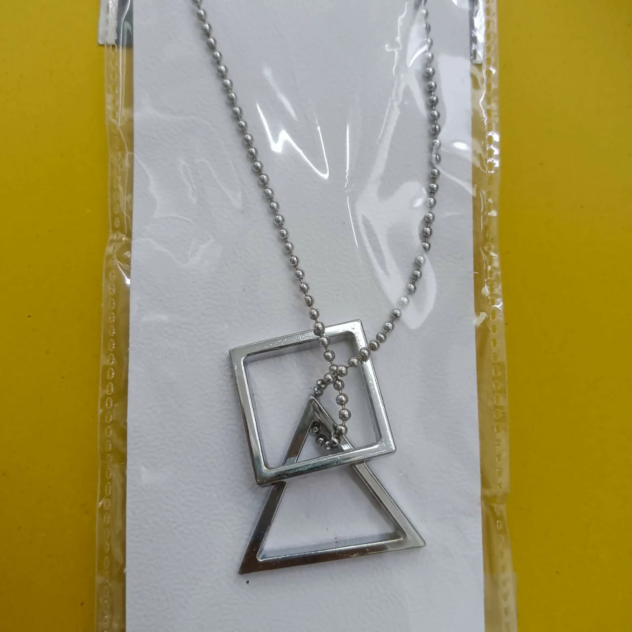 Square And Triangle Chain Pendant For Men - Image 5