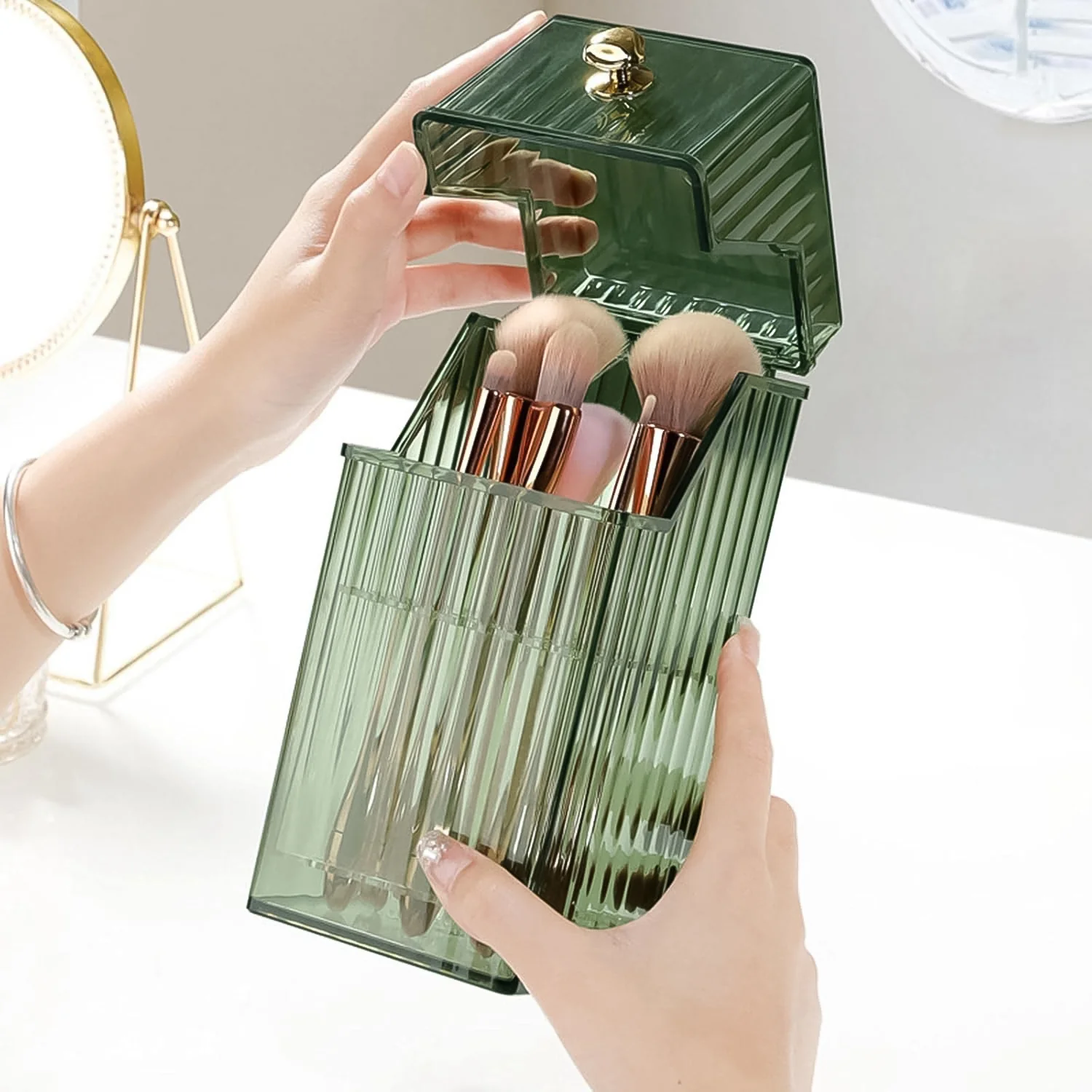 Square Plastic Storage Box with Flip Lid (1 Pc) - Image 4