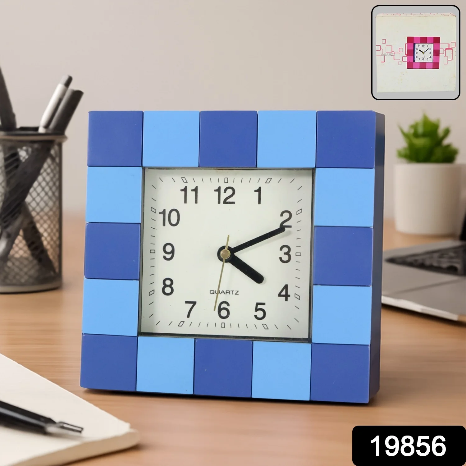 Square Quartz Table Clock - (1 Pc) - Image 2