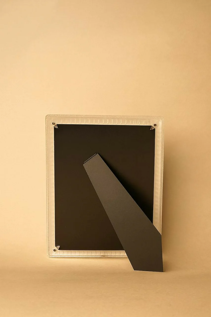 Square White Crystal LED Wedding Photo Frame | Elegant Illuminated Picture Frame with Sparkling Border | 4x6 Inch Couple Photo Frame | Romantic Gift for Wedding, Anniversary, Valentine’s Day & Home Décor - Image 3