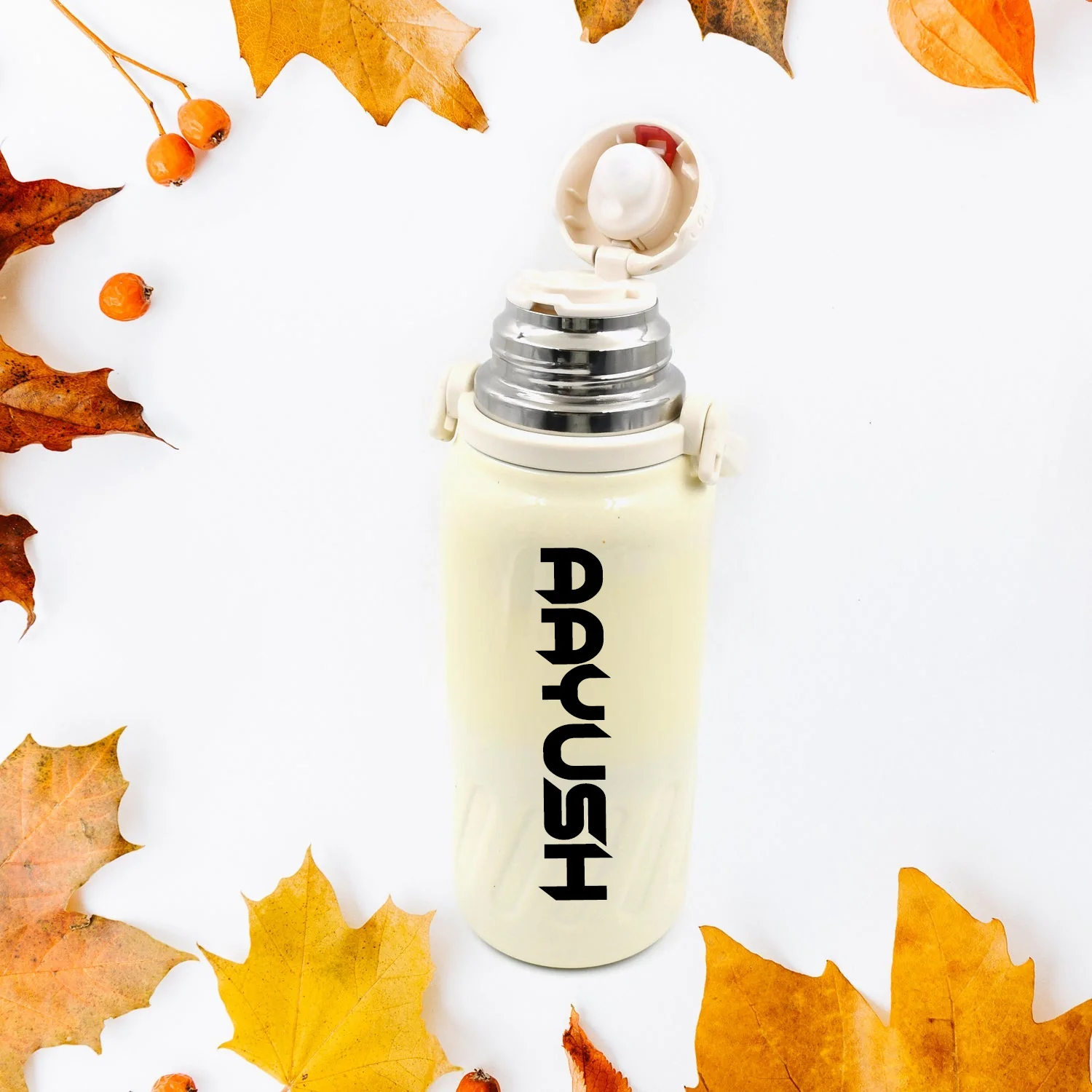Customize Stainless Steel Vacuum Insulated Water Bottle | Leak Proof Flask for Tea Coffee | Reusable Water Bottle with Hanging Strap | Bottle for Hot & Cold Drinks Wide Mouth Water Flask 1200 ML - Image 9