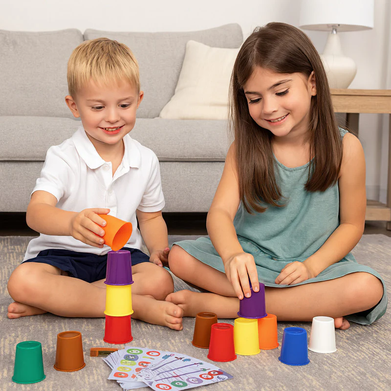 Stack Cups Speed Challenge Game Fast-Paced Color Matching and Stacking Toy - Image 3