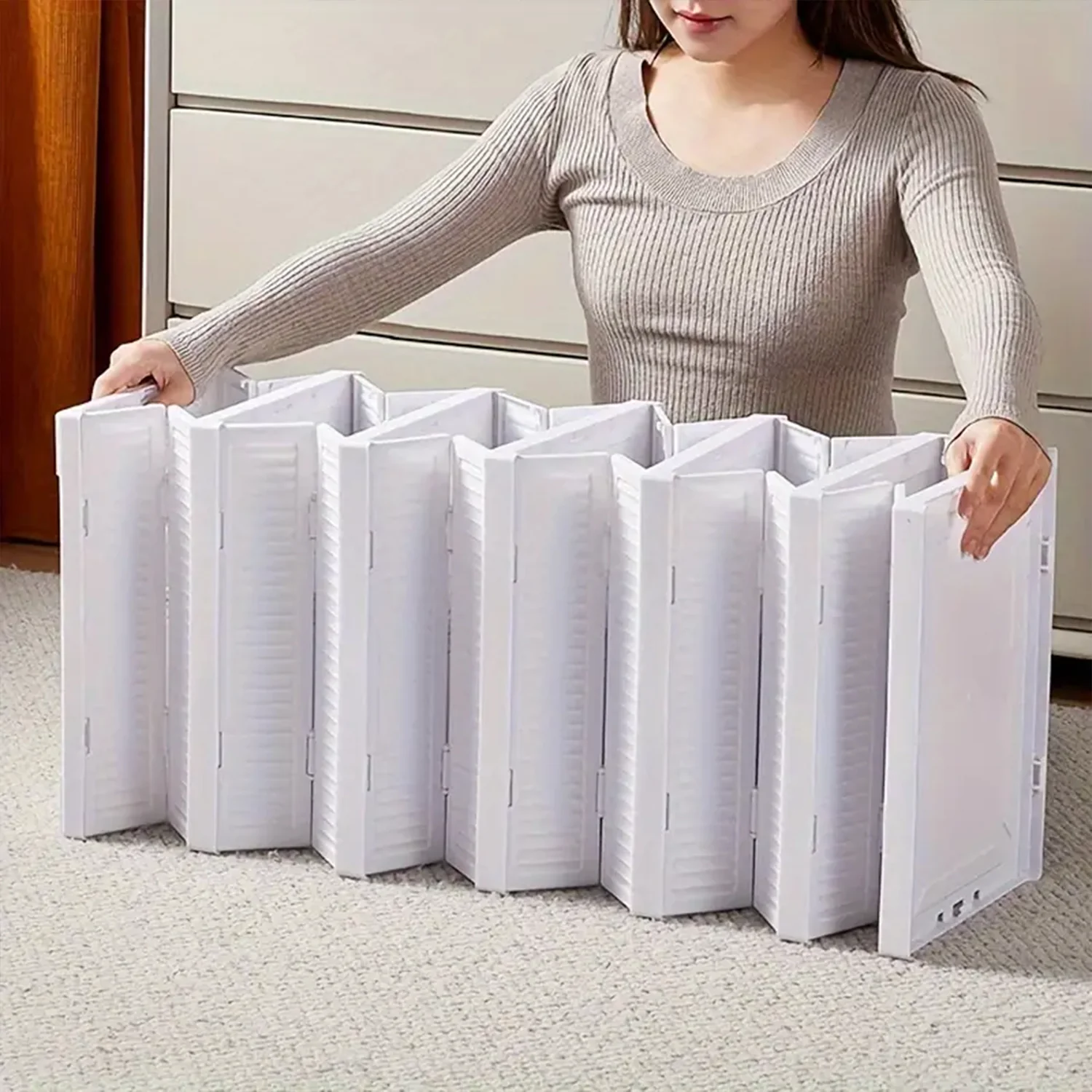 5-Layer Stackable Utility Cart – Foldable Storage Organizer for Clothes & Home (1 Pc) - Image 6