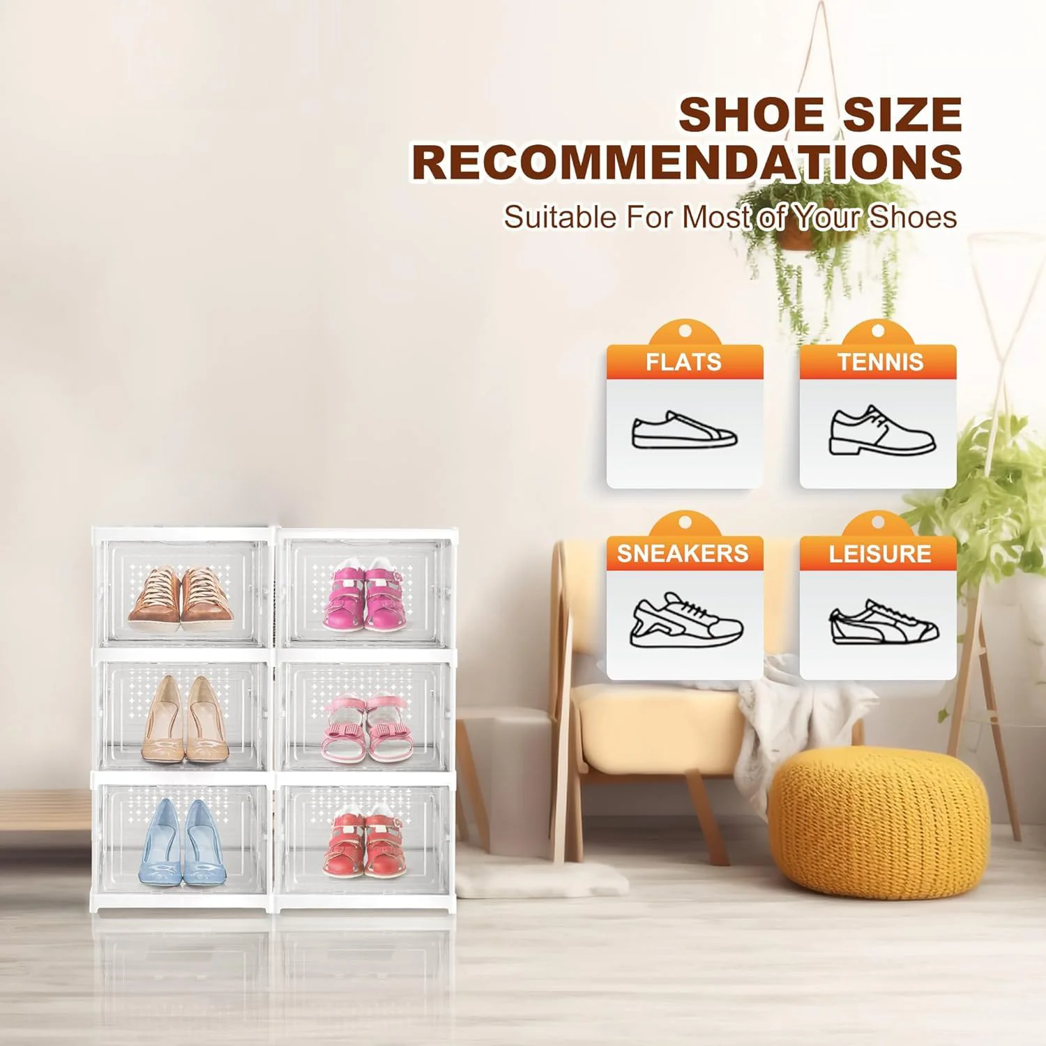 Stackable Multifunctional Storage, for Clothes Foldable Drawer Shelf Basket Utility Cart Rack Storage Organizer Cart for Kitchen, Pantry Closet, Bedroom, Bathroom, Laundry (3 Layer / 1 Pc) - Image 5