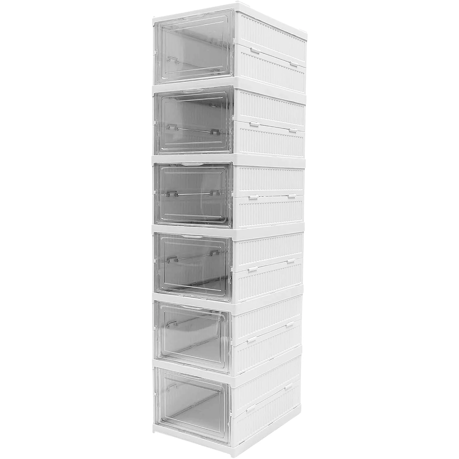 6-Layer Stackable Foldable Storage Organizer Cart Clothes, Kitchen, Closet & Bathroom - Image 4