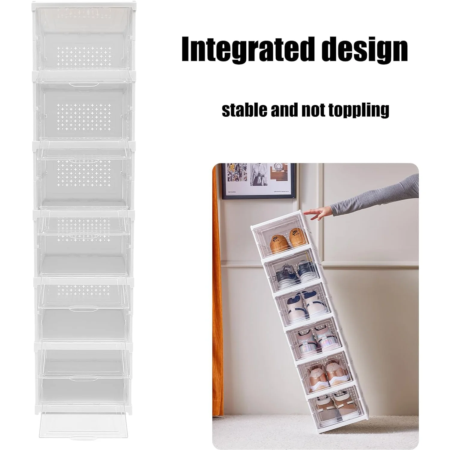 6-Layer Stackable Foldable Storage Organizer Cart Clothes, Kitchen, Closet & Bathroom - Image 5