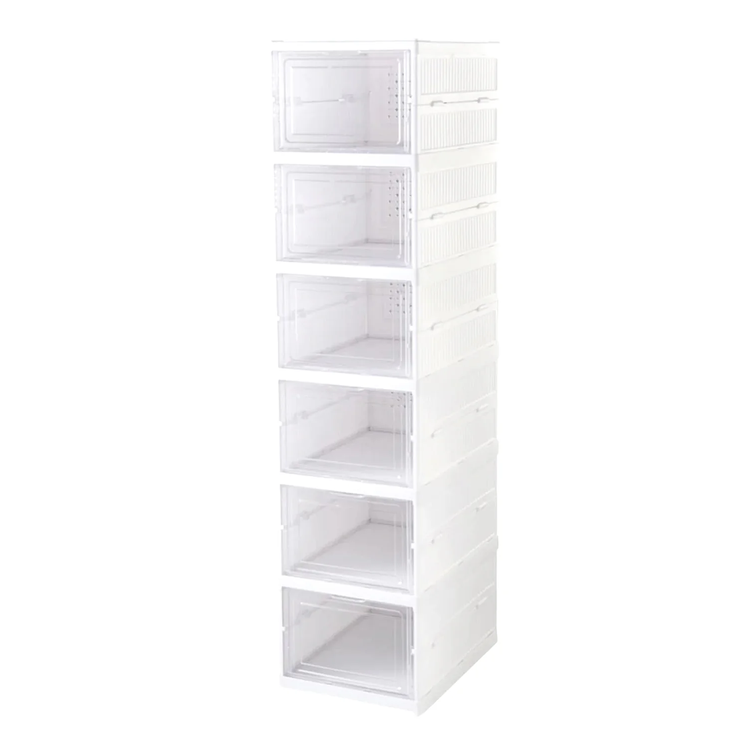 6-Layer Stackable Foldable Storage Organizer Cart Clothes, Kitchen, Closet & Bathroom - Image 6