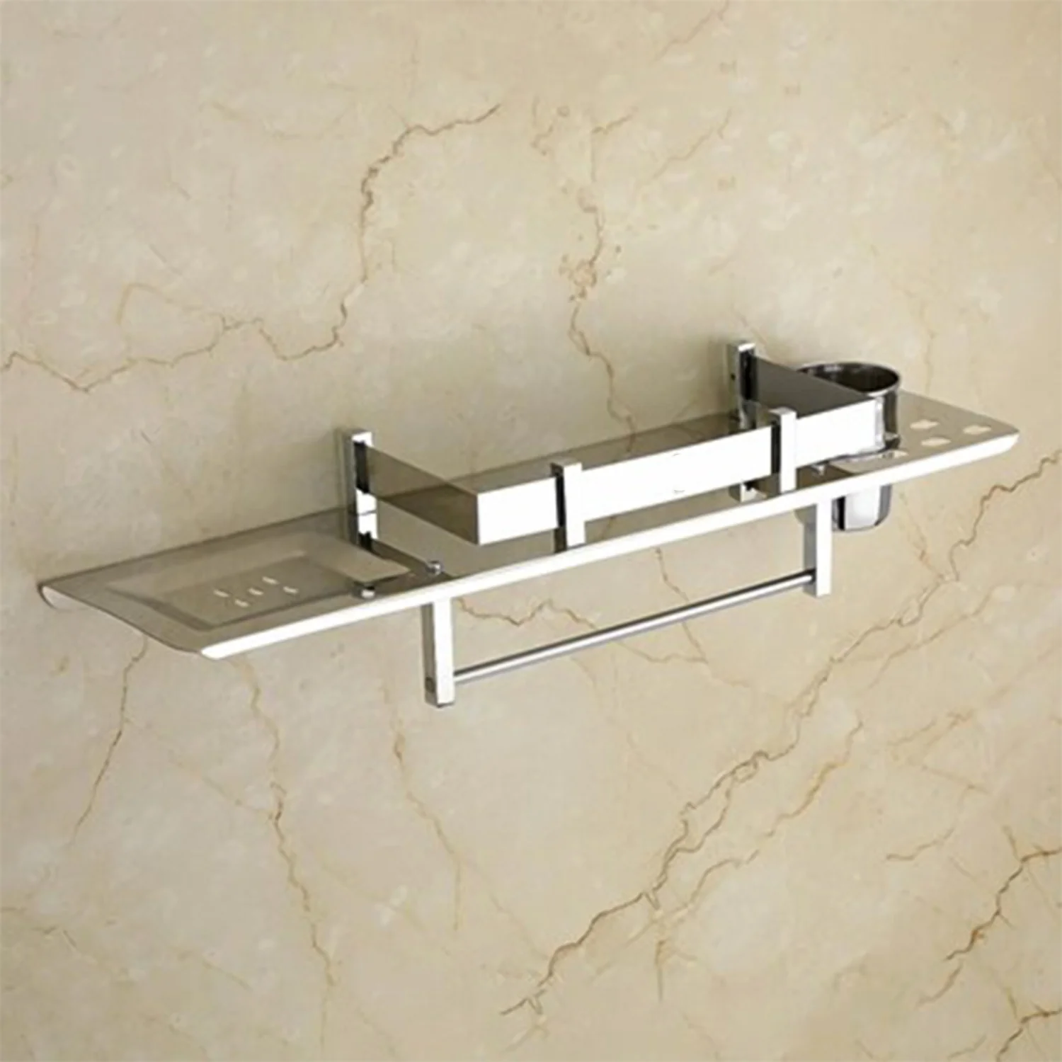 Stainless 4 In 1 Multi-Functional Space Saving Bathroom Shelf - Image 2