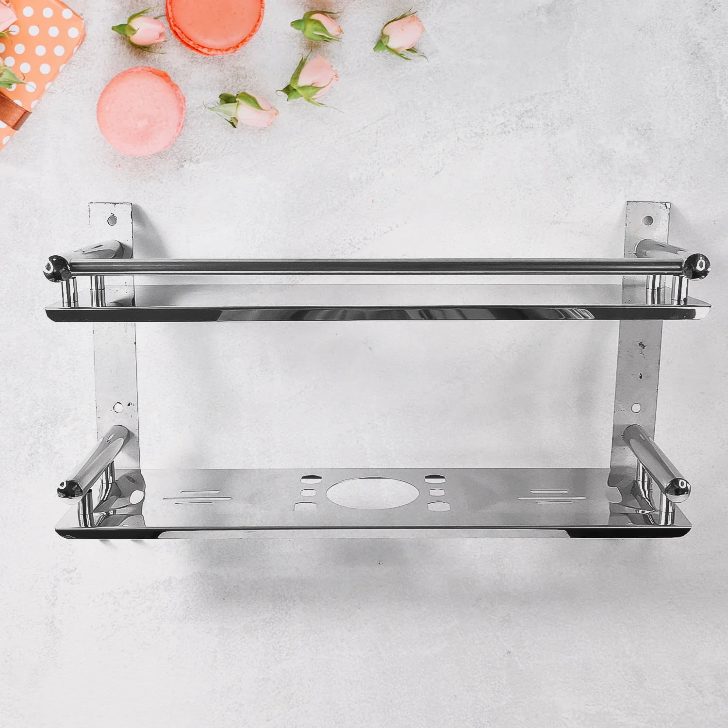 Stainless Steel 2 Tier 5 In 1 Multi Use Shelf - Image 4