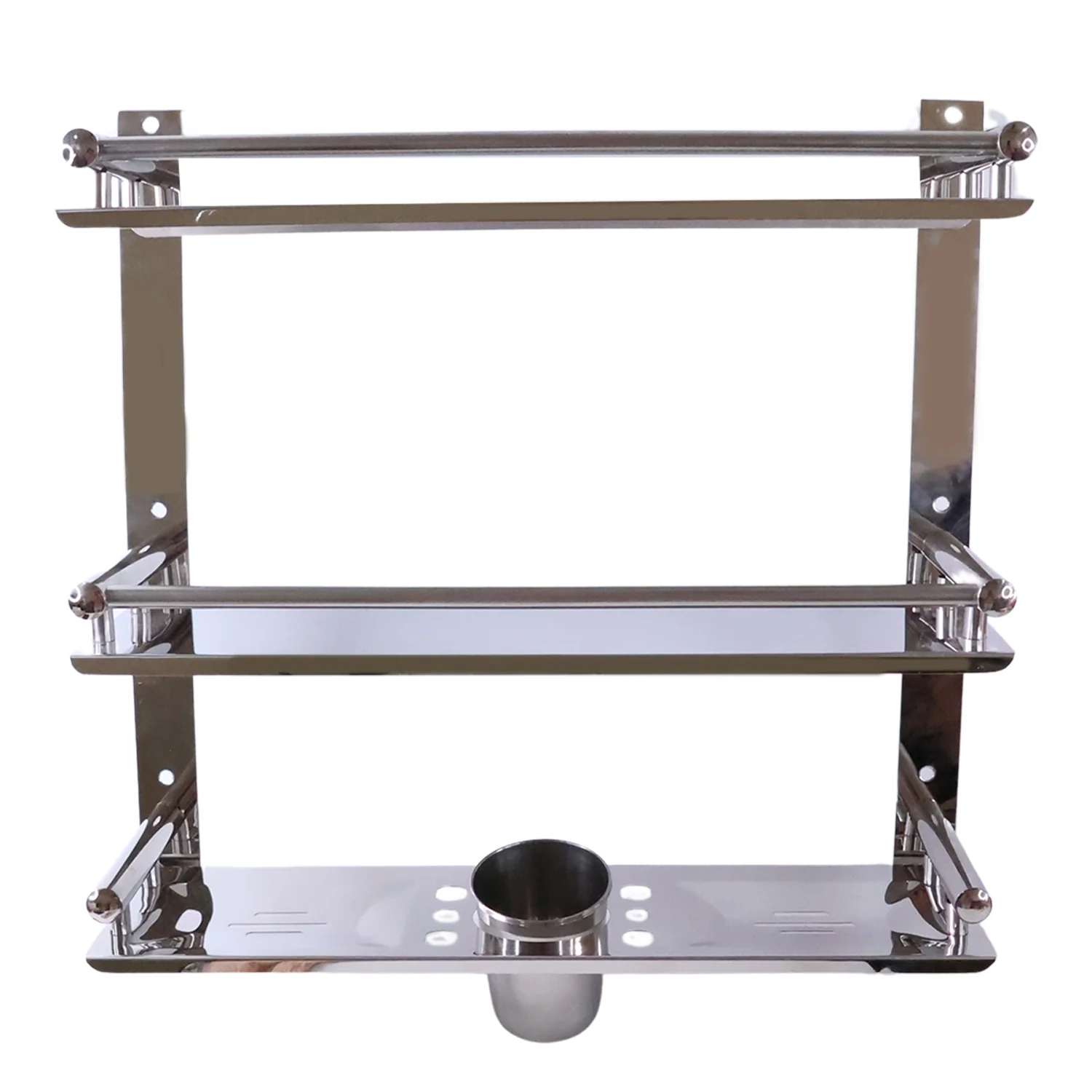 Stainless Steel 6 In 1 Multipurpose Bathroom Shelves Rack (15Inch) - Image 6