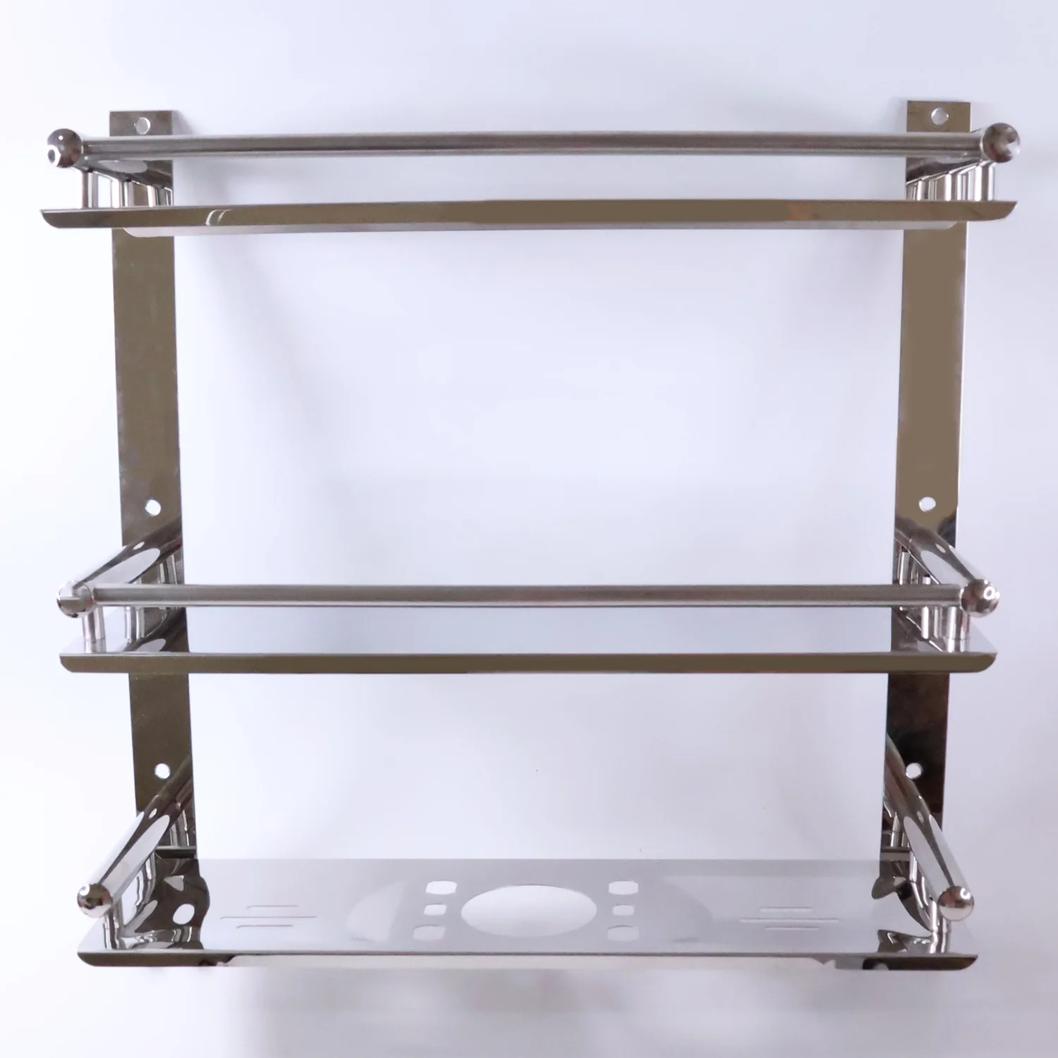 Stainless Steel 6 In 1 Multipurpose Bathroom Shelves Rack (15Inch) - Image 8