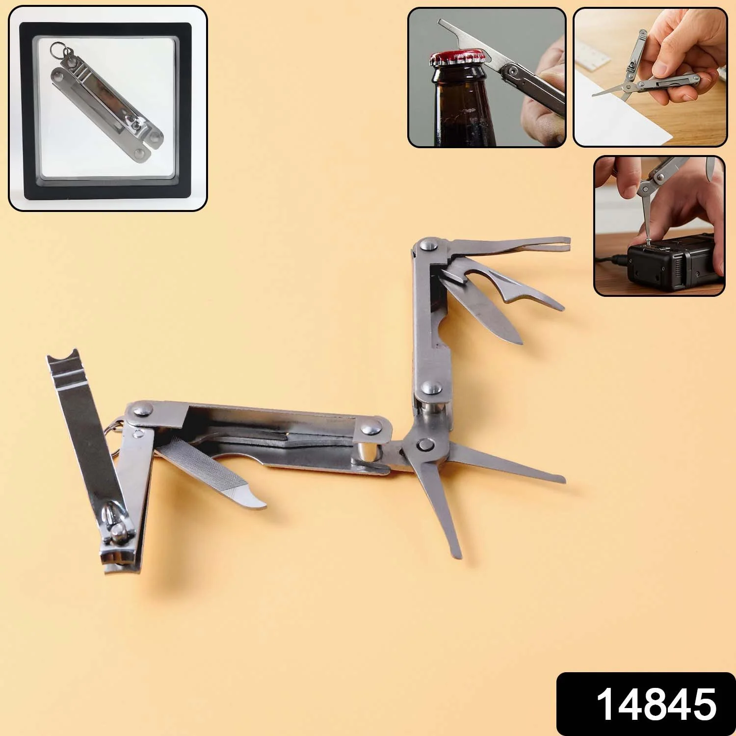 Stainless Steel 8-in-1 Multipurpose Pocket Tool Kit - Image 2