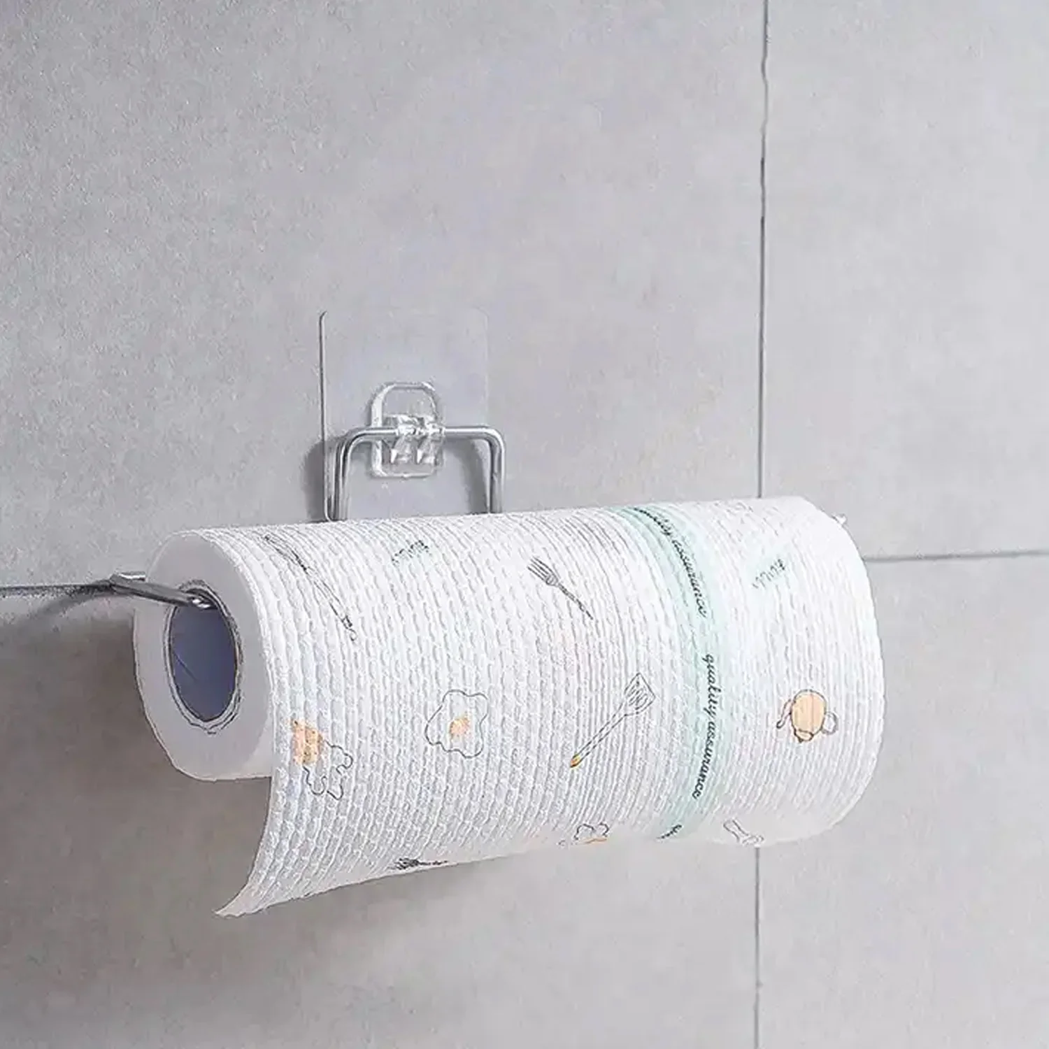 Stainless Steel Adhesive Paper Roll Holder Tissue (1 pc) - Image 3