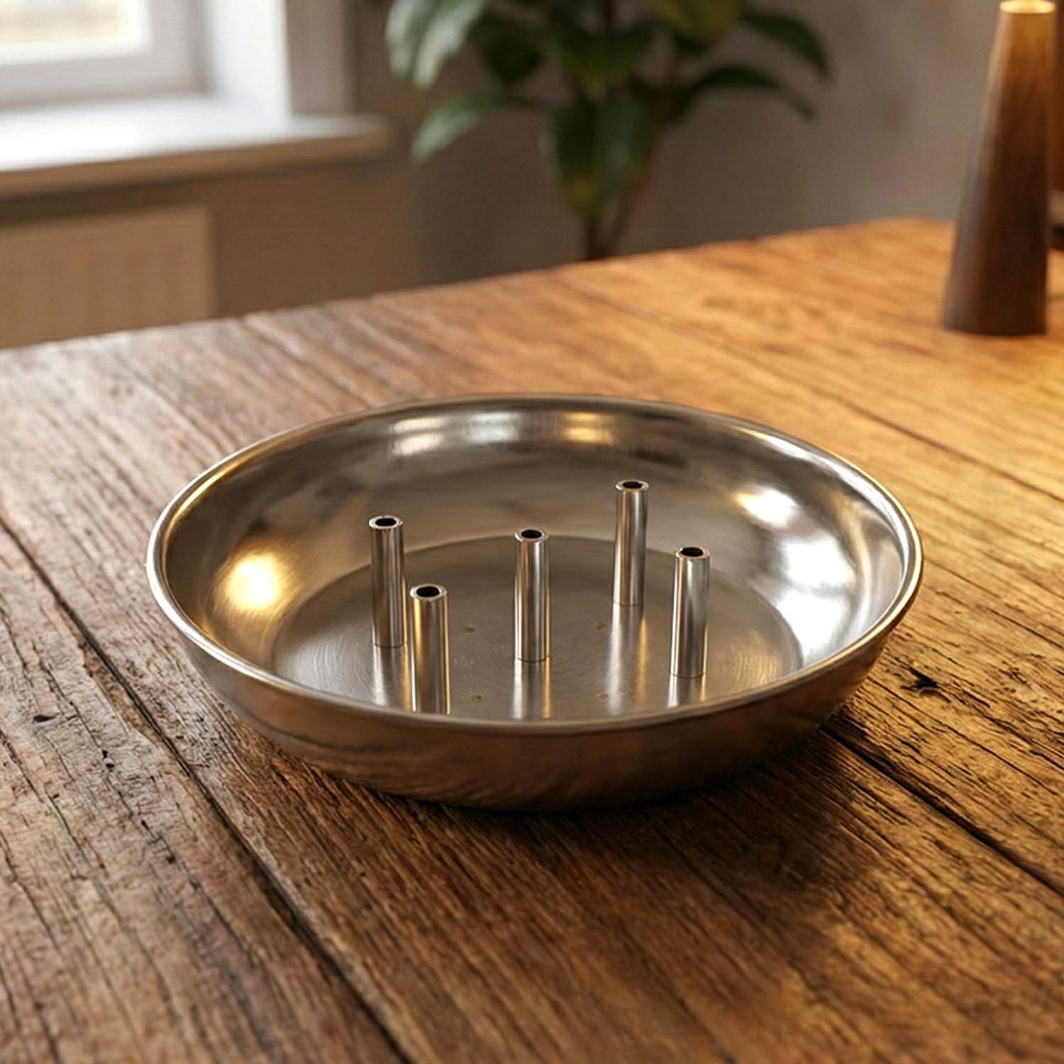 Stainless Steel Lotus Agarbatti Stand SIA-5 (1 Pc) - Image 6