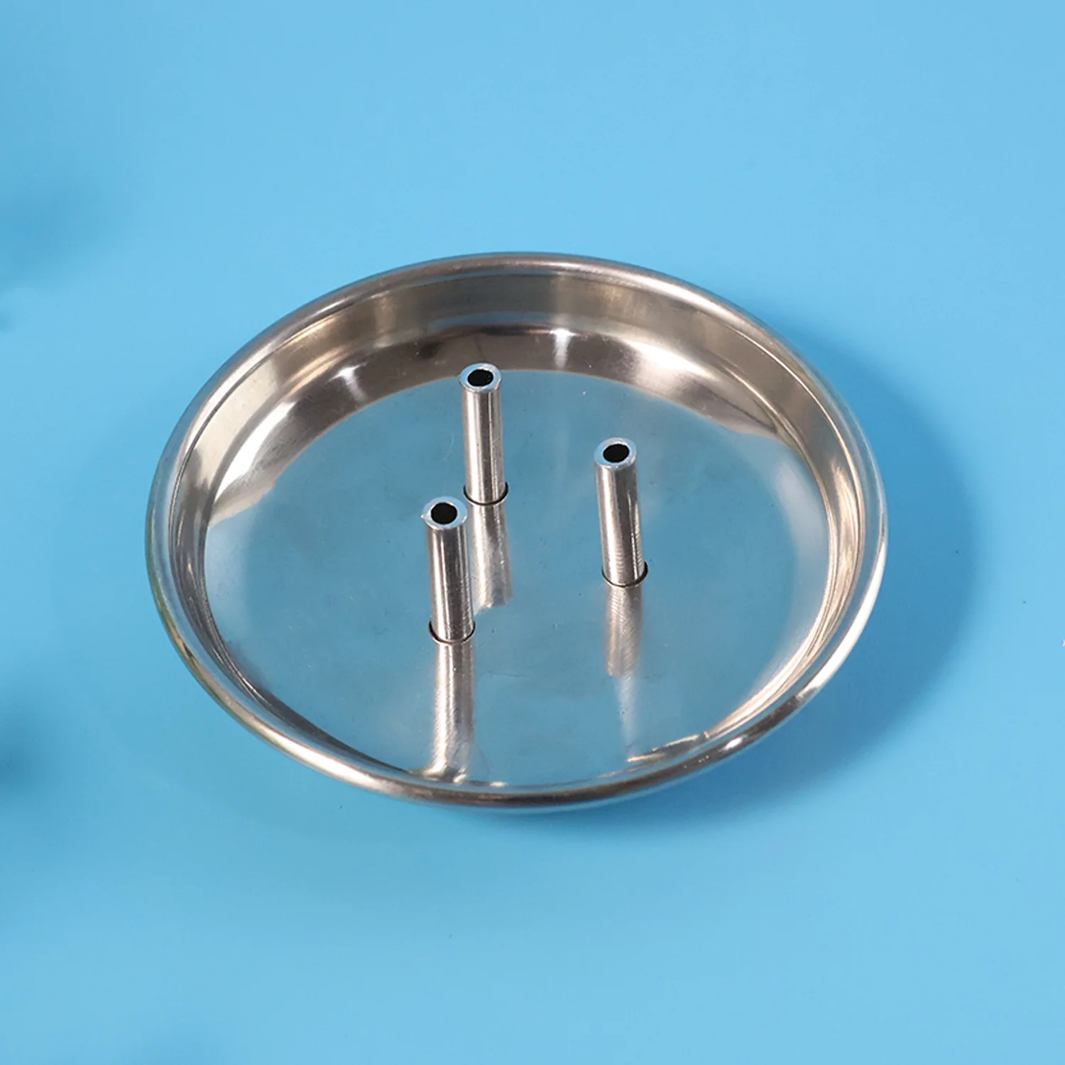 Stainless Steel Lotus Agarbatti Stand with Triple Stick Holder (1 Pc) - Image 7