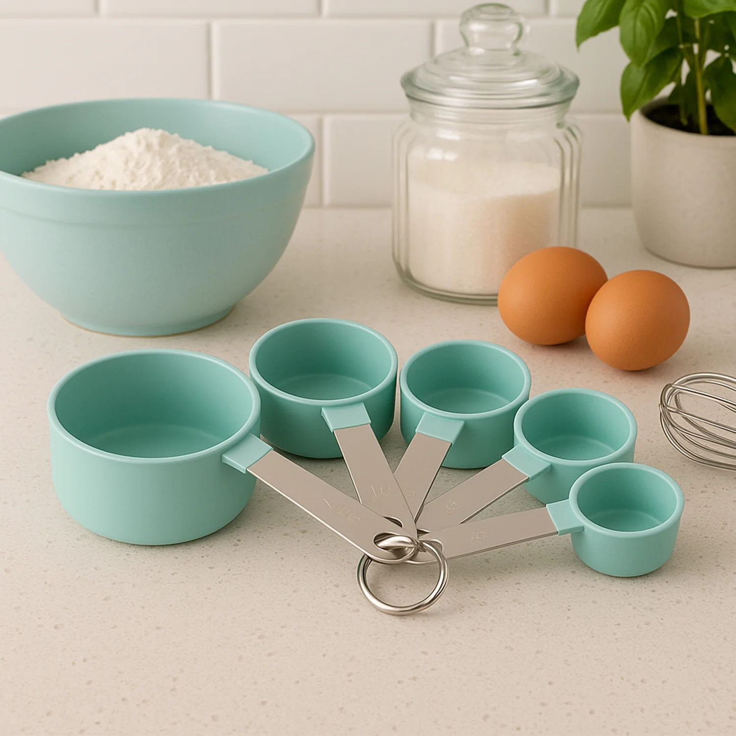 Stainless Steel and Plastics Measuring Cups (5 Pcs Set) - Image 3