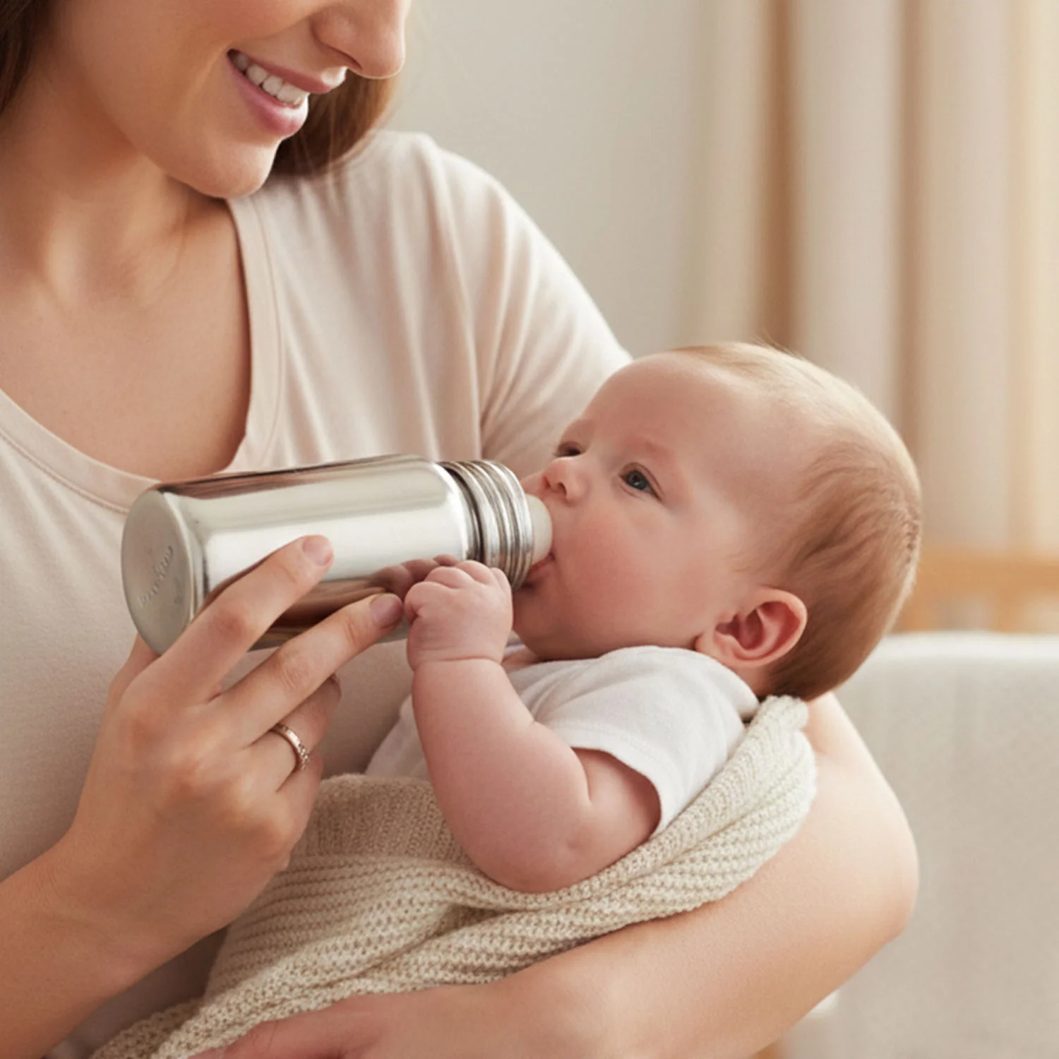 Stainless Steel Baby Feeding Bottle 250 ML - Image 3