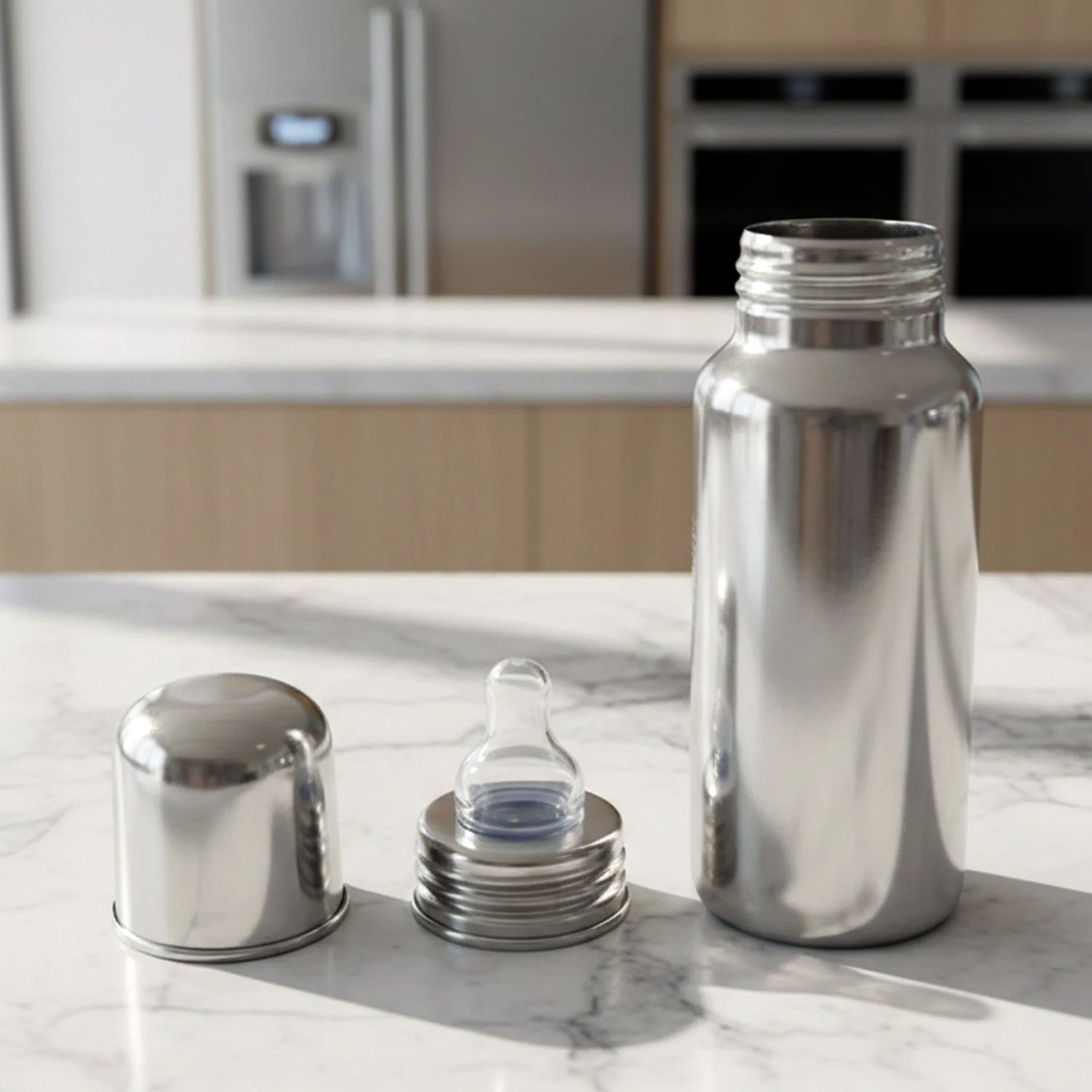 Stainless Steel Baby Feeding Bottle 250 ML - Image 5