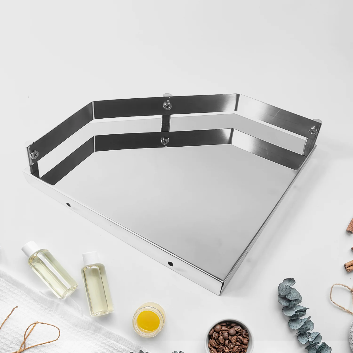 Stainless Steel Bathroom Corner Shelf - Image 4