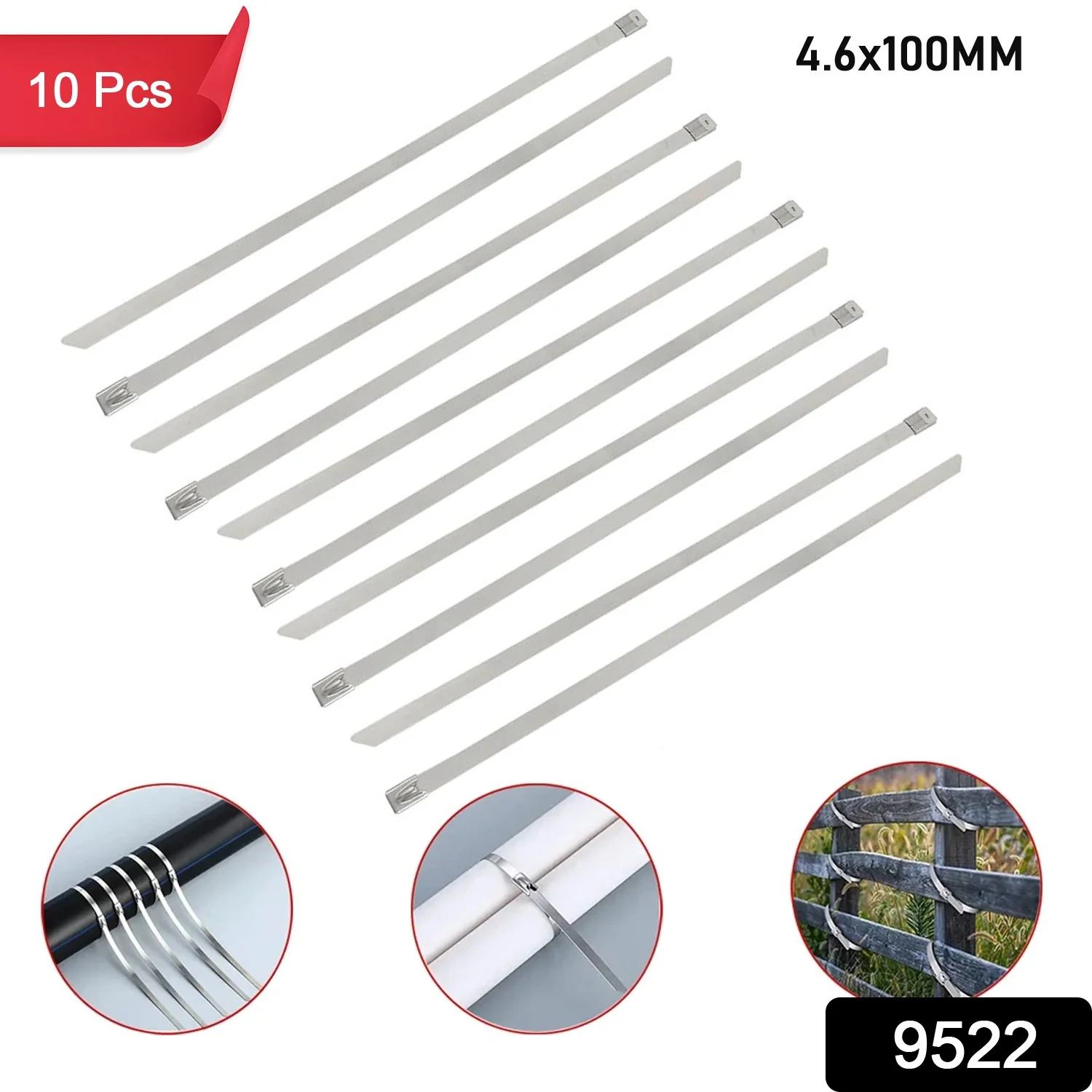 Stainless Steel Cable TIE  (4.6x100MM / 10 pcs Set) - Image 2