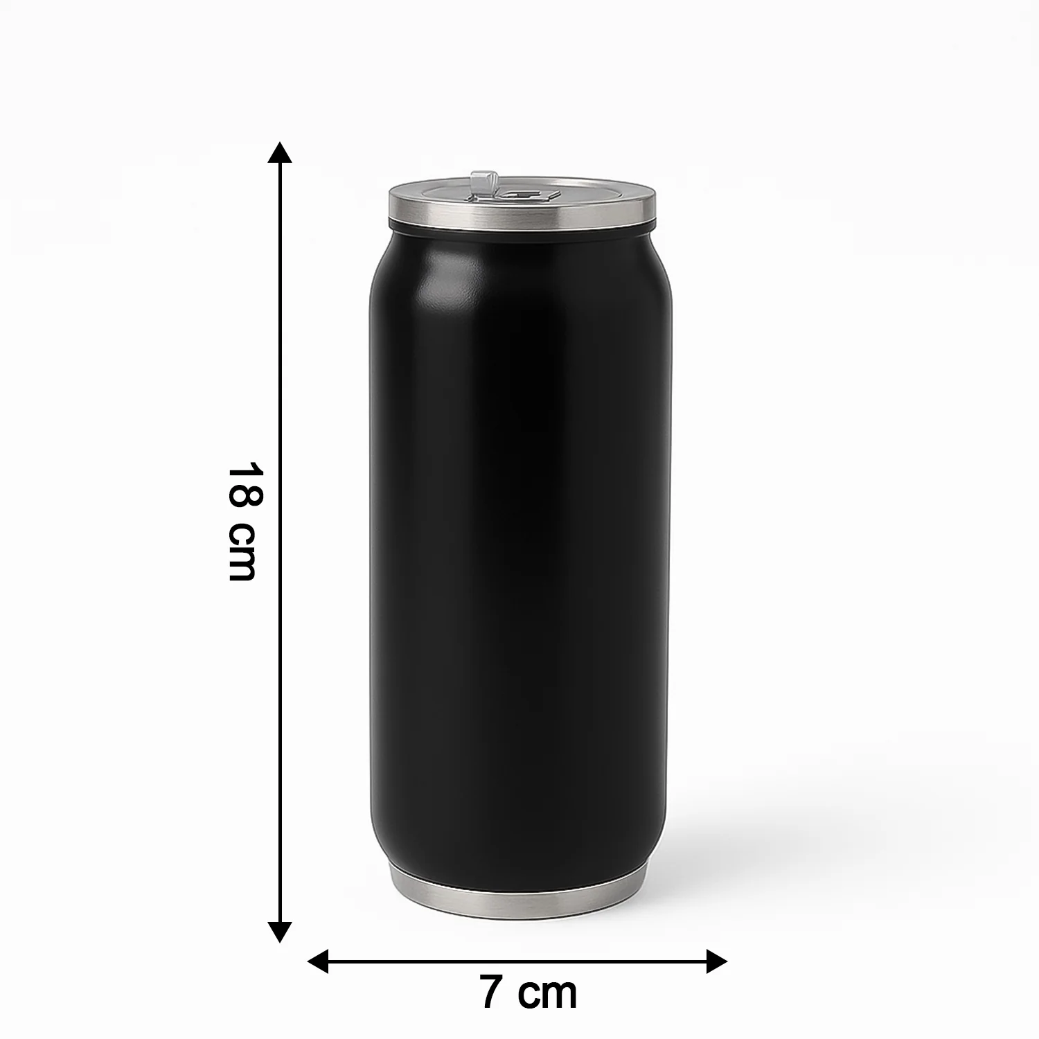 Stainless Steel Can-Shaped Vacuum Flask Built-In Straw 500ml Approx, Tumbler (1 Pc) - Image 4