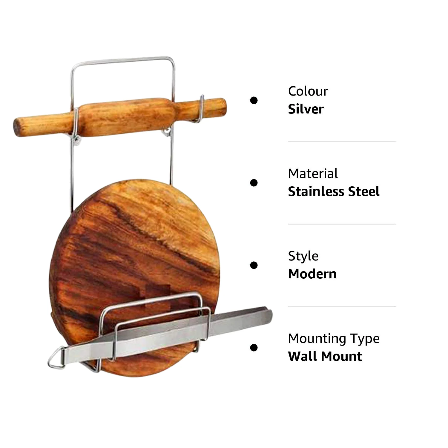 Chakla, Belan, Chimta Stand Multi-Purpose Rack for Kitchen (1 Pc ) - Image 5